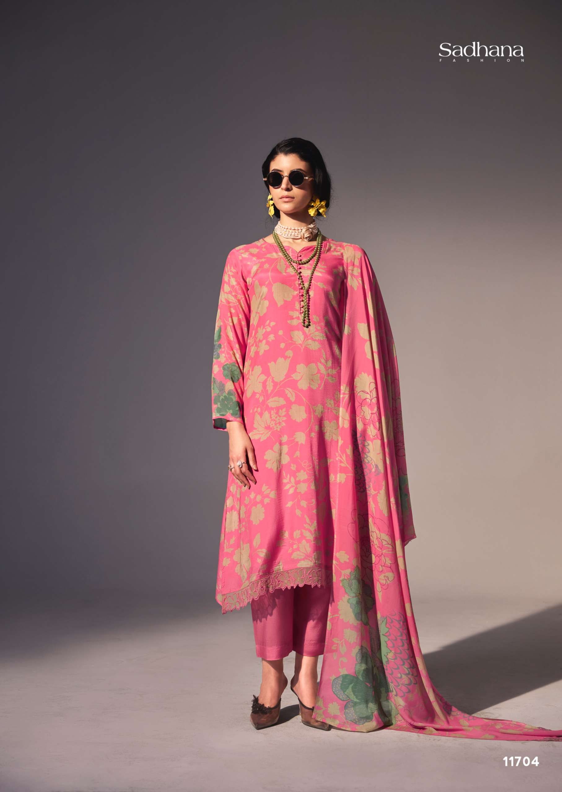 SADHANA FASHION NIMRI MUSLIN SILK DIGITAL PRINT WITH FANCY WORK SUITS 