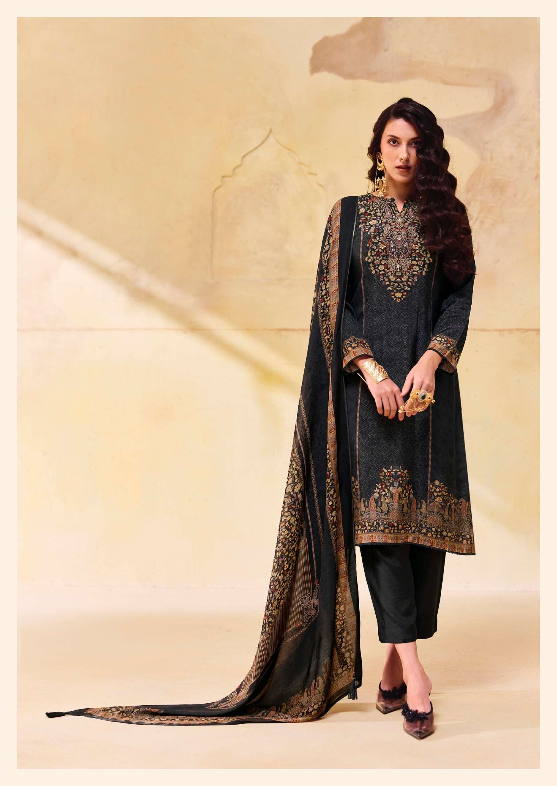  SADHANA FASHION OLIVIA MUSLIN SILK DIGITAL PRINT WITH FANCY WORK SUIT