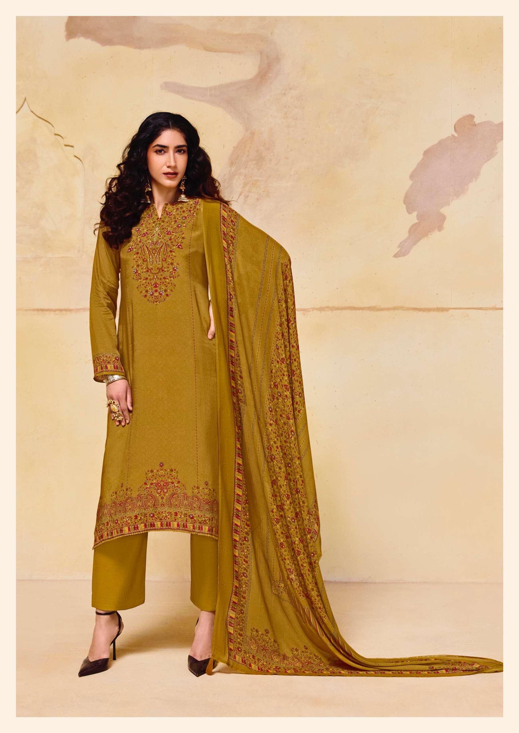  SADHANA FASHION OLIVIA MUSLIN SILK DIGITAL PRINT WITH FANCY WORK SUIT