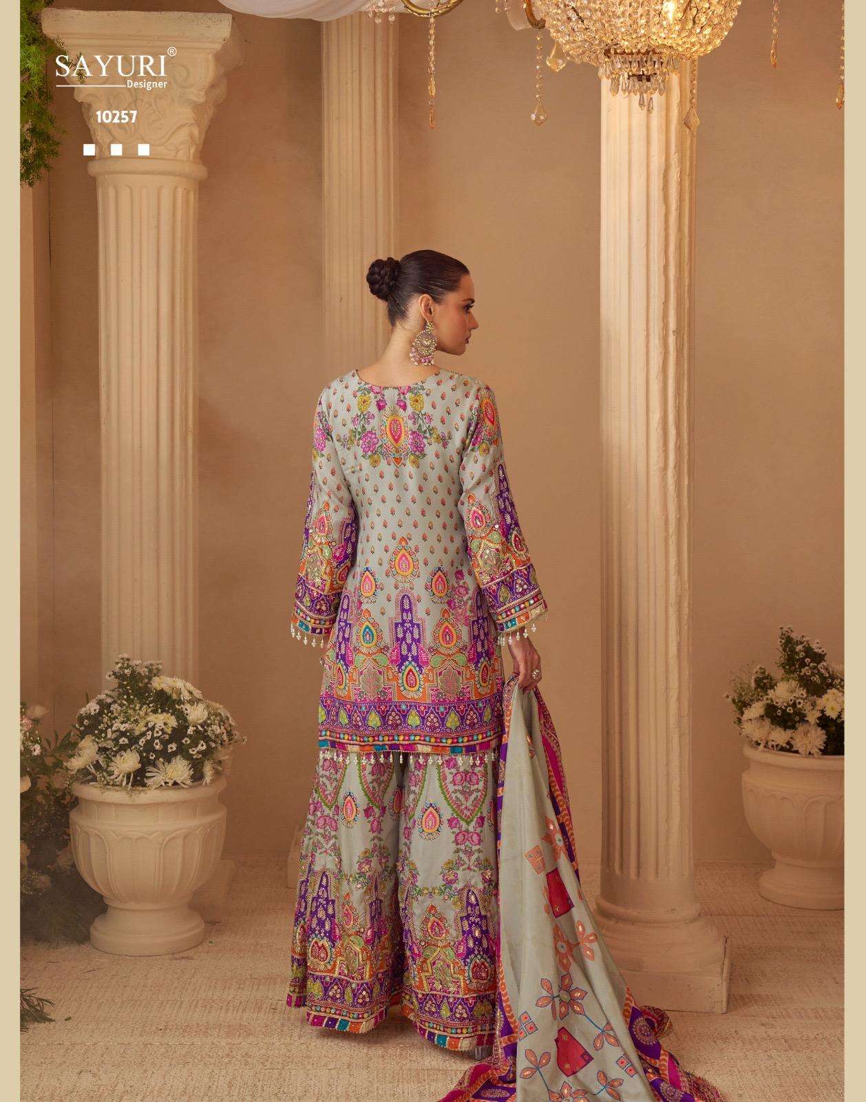 SAYURI DESIGNER SARTHI SILK HEAVY DESIGNER WEDDING WEAR SUIT