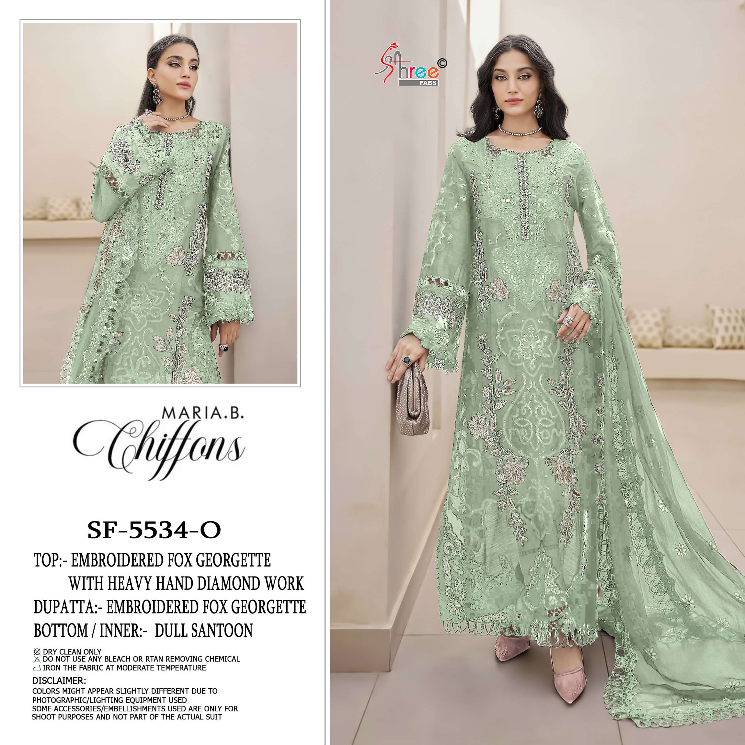 SHREE FABS SF 5534 GEORGETTE HEAVY EMBROIDERED DESIGNER PAKISTANI SUIT