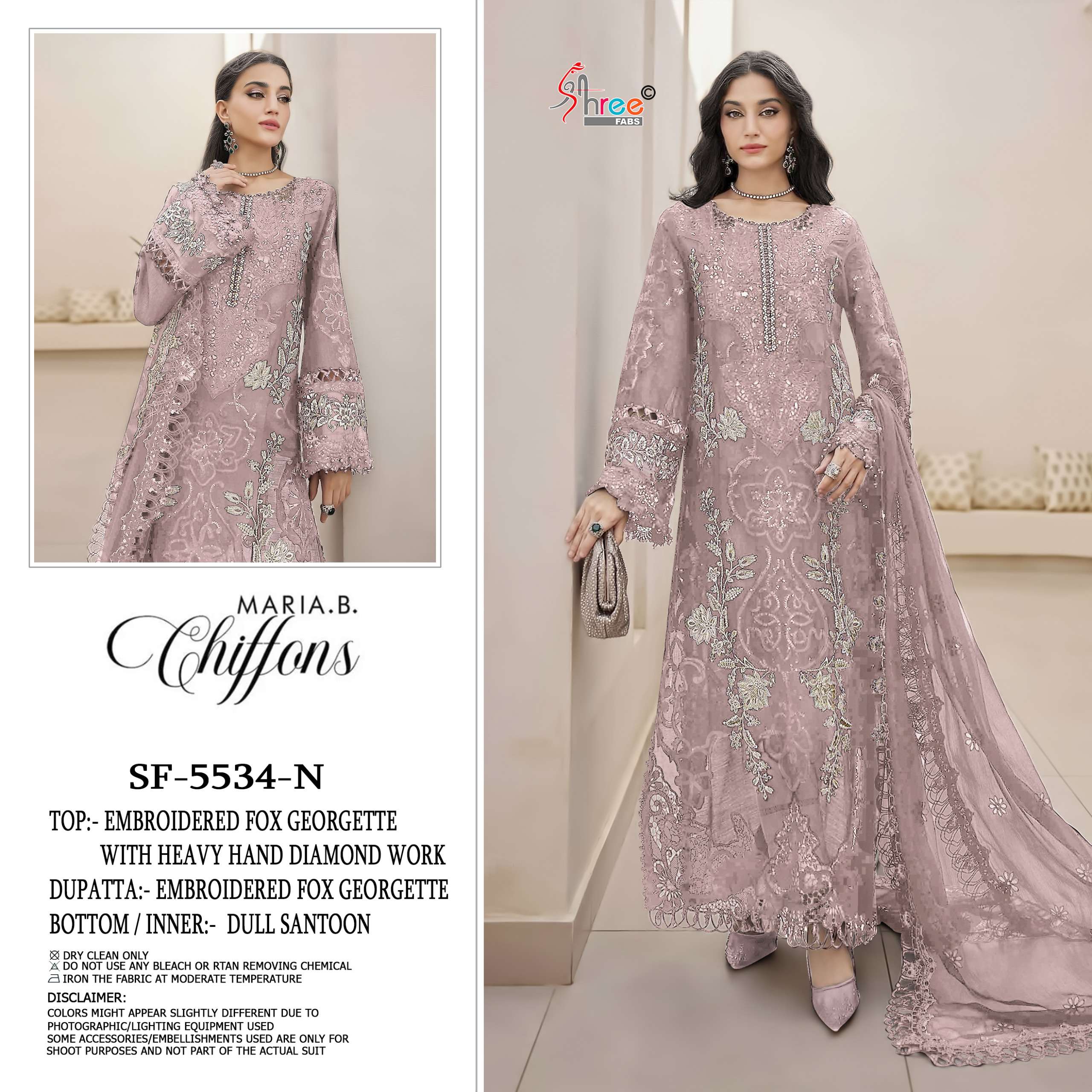 SHREE FABS SF 5534 GEORGETTE HEAVY EMBROIDERED DESIGNER PAKISTANI SUIT