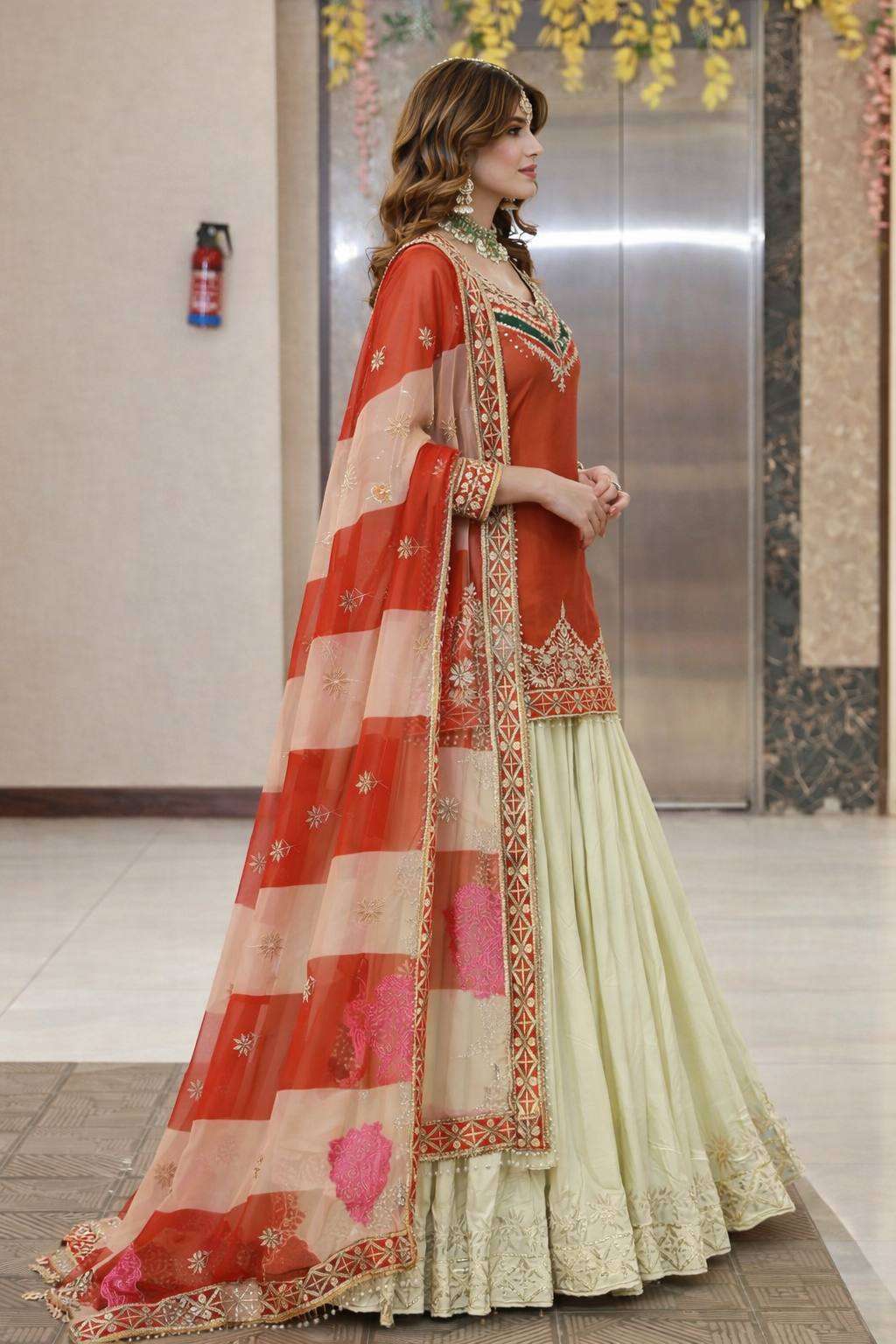 ZC 8008 SILK DESIGNER PARTY WEAR TOP WITH LEHENGA AND DUPATTA 