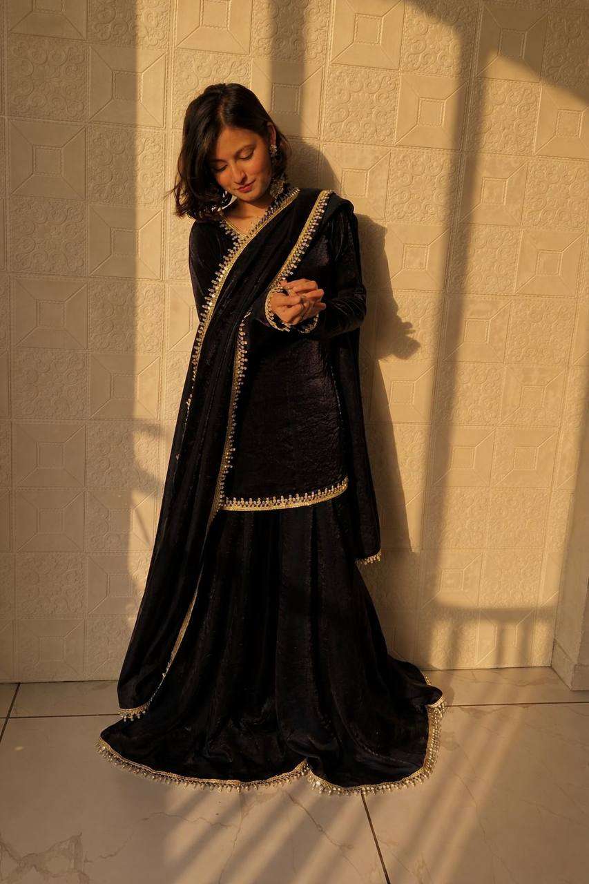 ZD 10015 SILK DESIGNER PARTY WEAR LADIES TOP PLAZZO AND DUPATTA SET