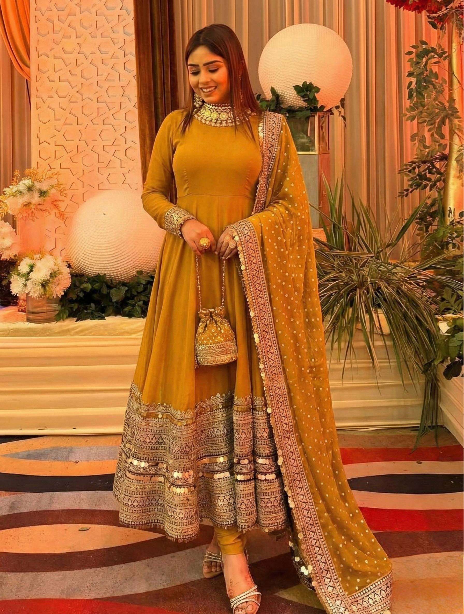 ZSR 3152 SILK DESIGNER PARTY WEAR LONG ANARKALI GOWN BOTTOM AND DUPATTA SET 