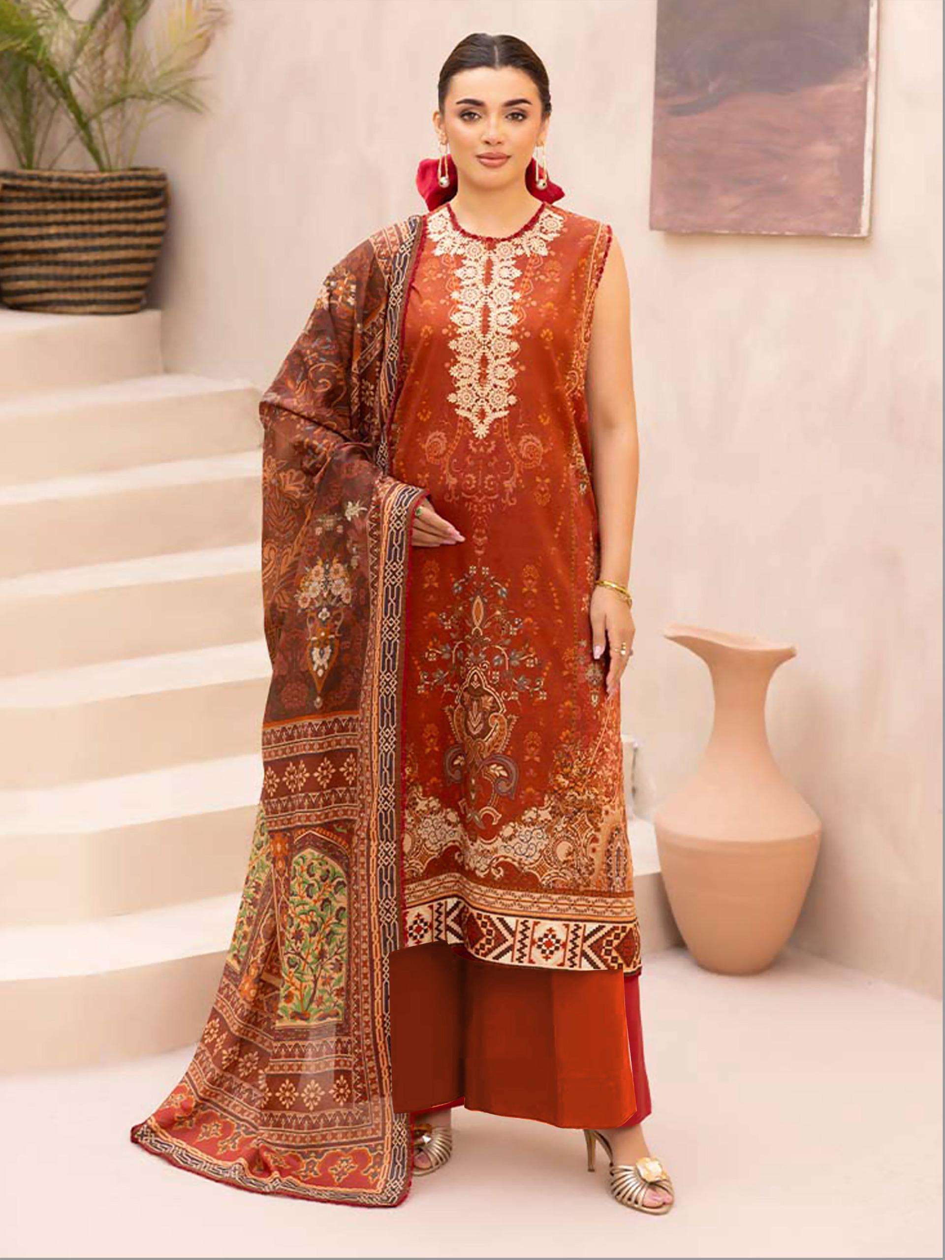 AABYAAN DESIGNER SUIT RUHANIYAT VOL 11 COTTON DIGITAL KARACHI STYLE PRINT SALWAR SUIT