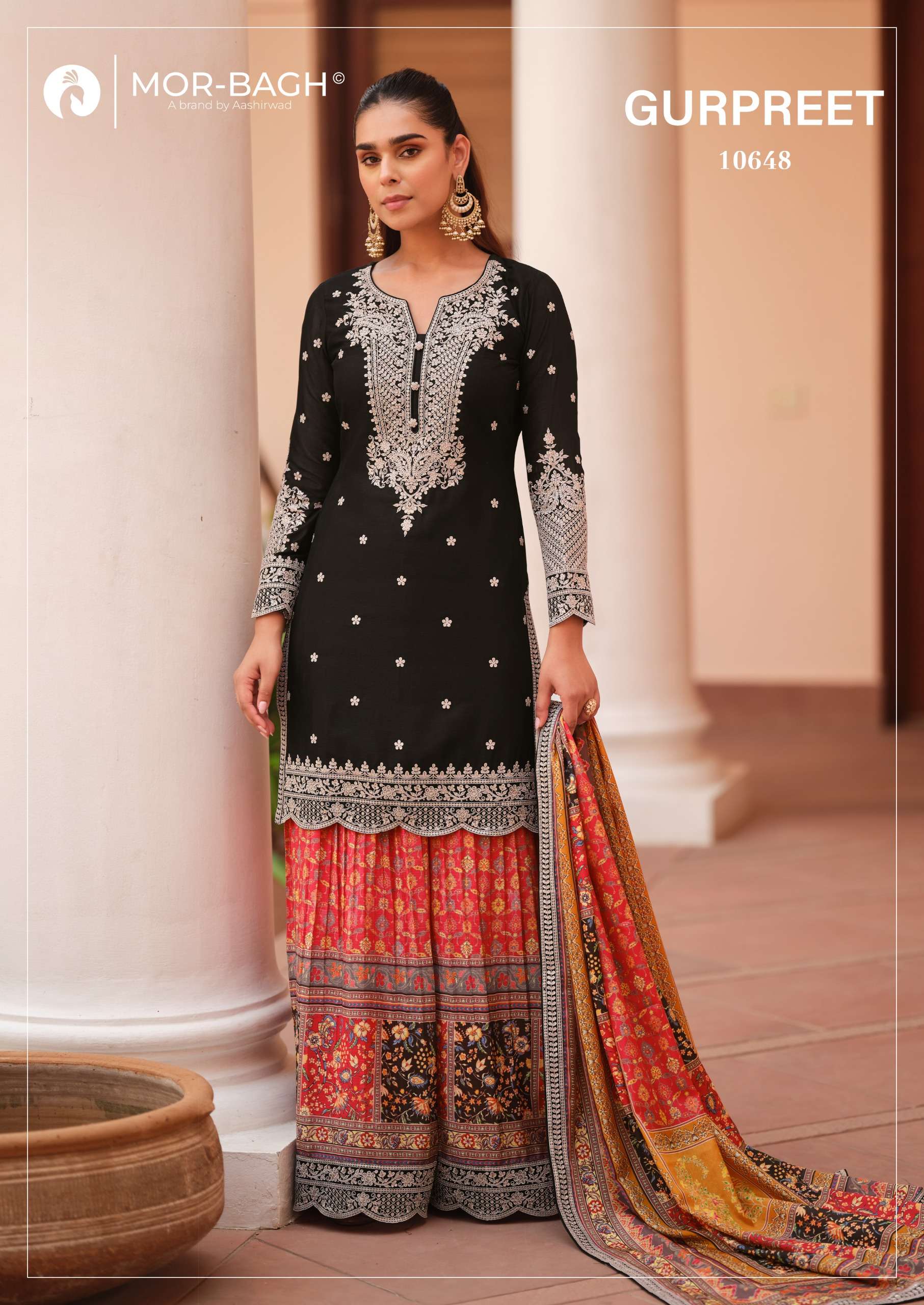 AASHIRWAD CREATION GURPREET SILK HEAVY DESIGNER WEDDING WEAR LADIES SUIT