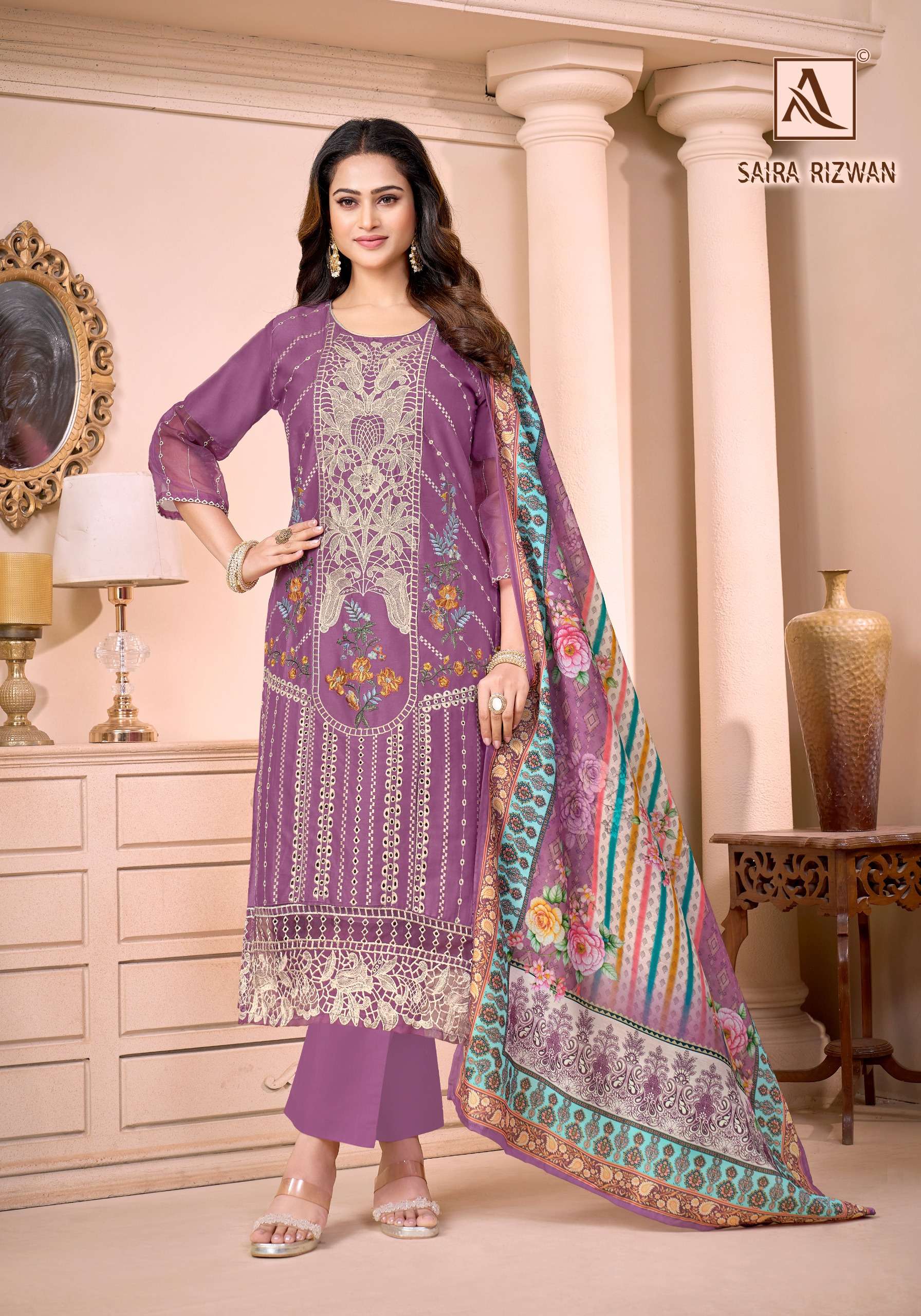 ALOK SUITS SAIRA RIZWAN JAM COTTON DIGITAL PRINT WITH FANCY WORK SUIT