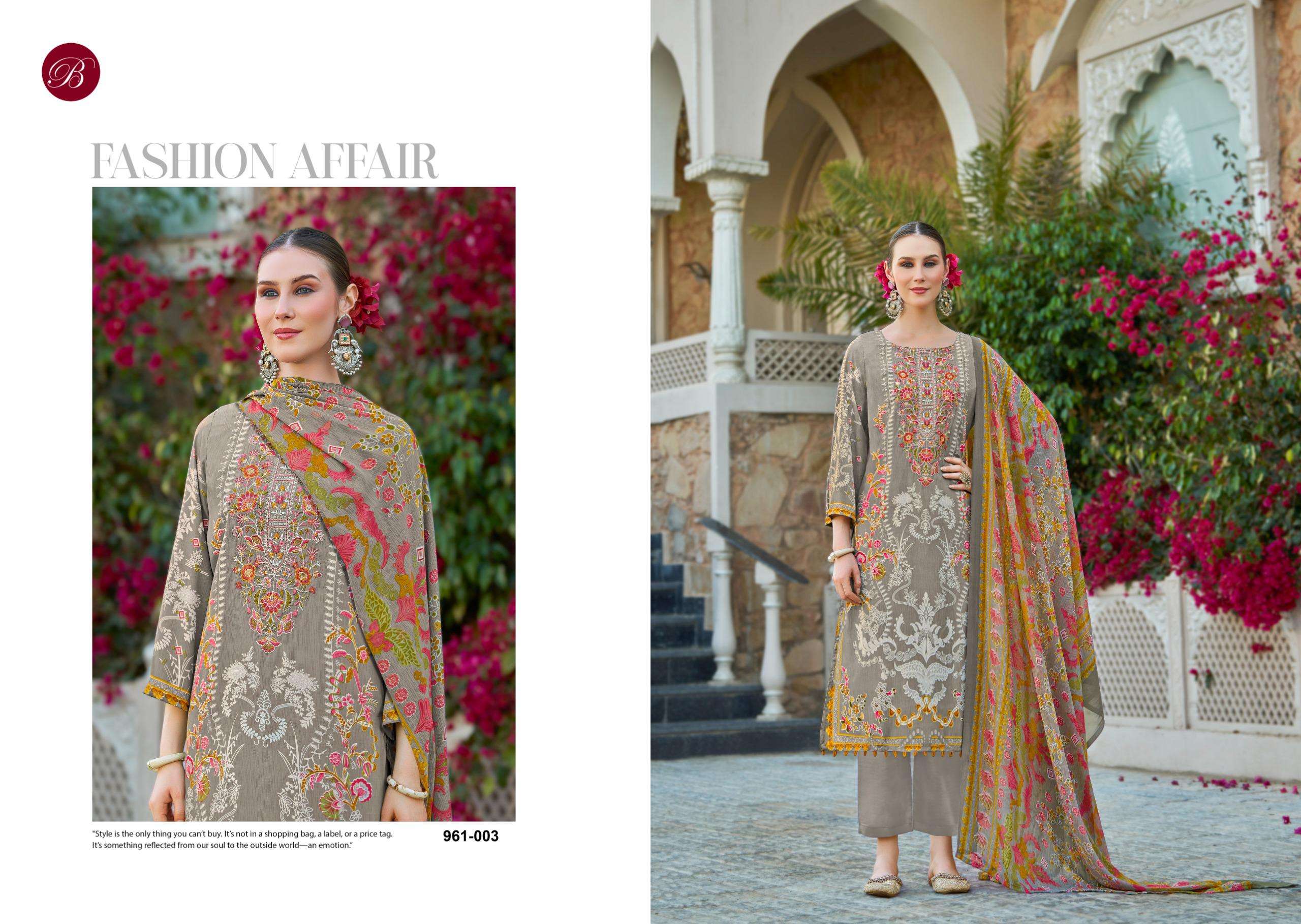 BELLIZA DESIGNER STUDIO GAZAL VOL 2 CREPE DIGITAL PRINT WITH WORK SUIT