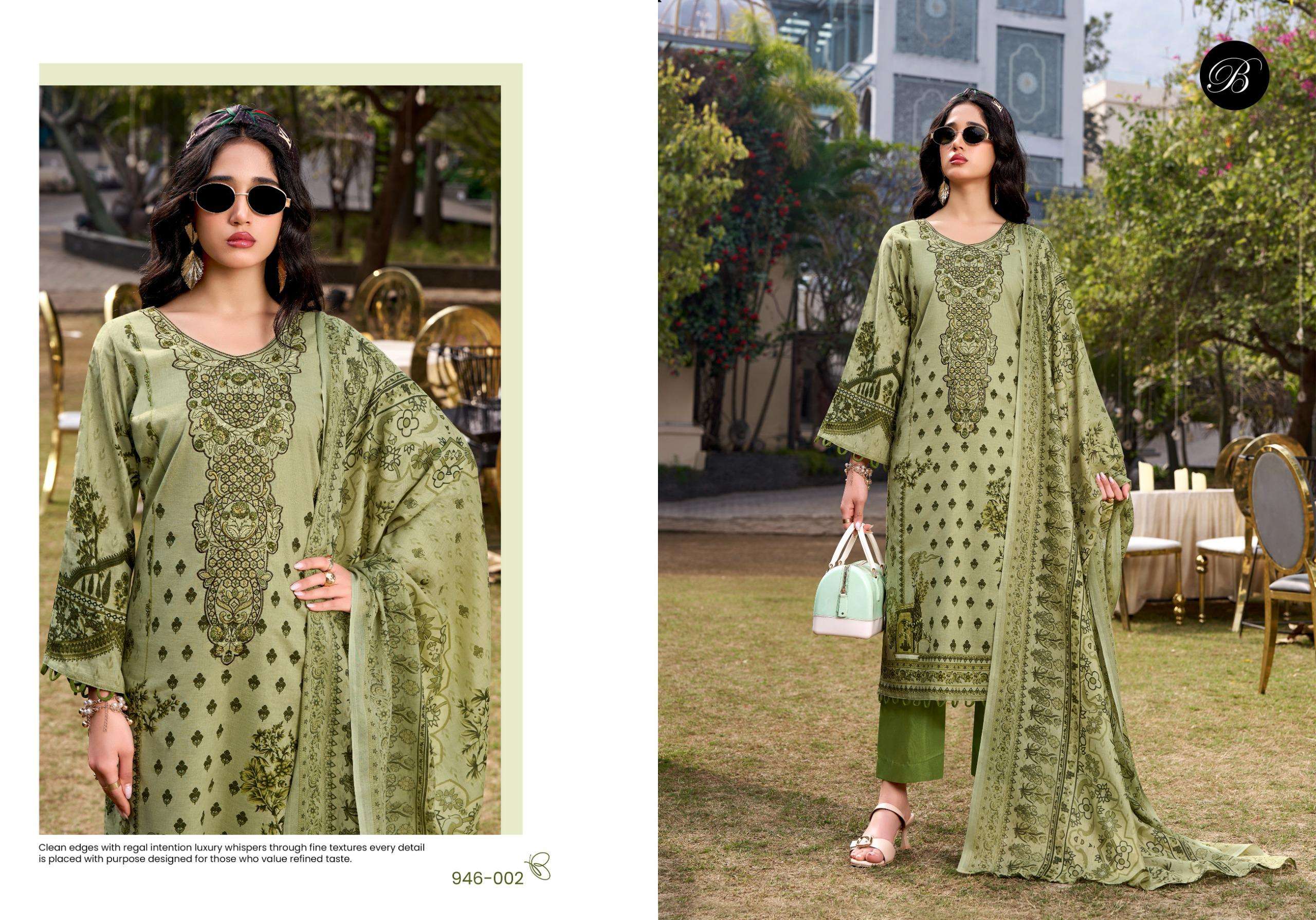 BELLIZA DESIGNER STUDIO NAIRA VOL 130 COTTON DIGITAL PRINT WITH FANCY WORK SUIT