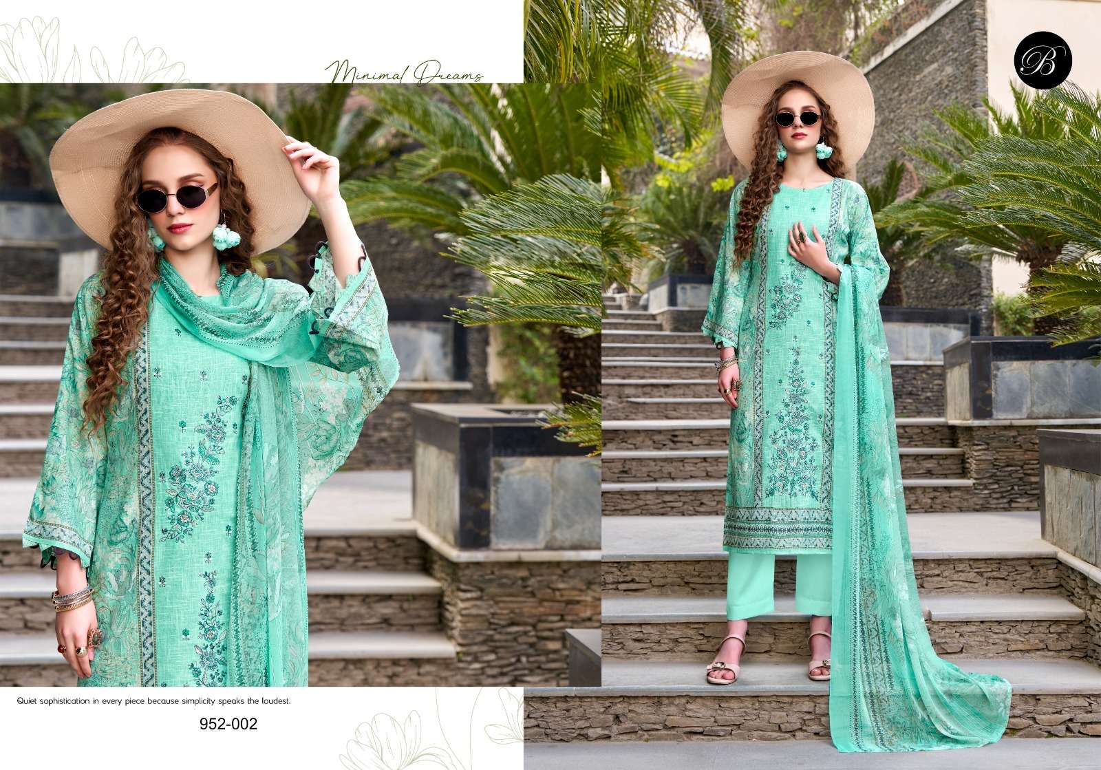 BELLIZA DESIGNER STUDIO REHANA COTTON DIGITAL PRINTS WITH FANCY WORK SUIT