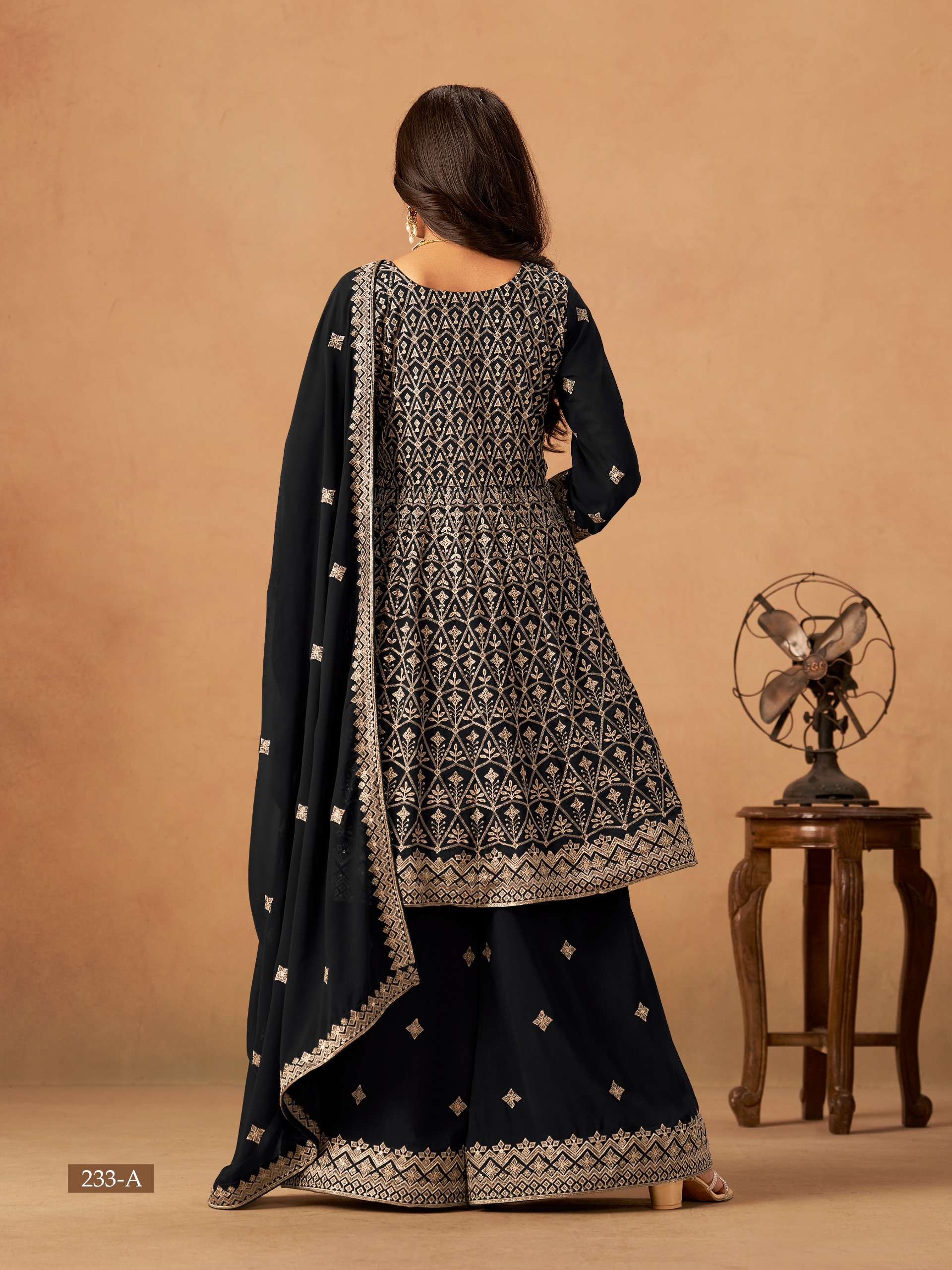 DANI CREATION AANAYA VOL 233 GEORGETTE HEAVY EMBROIDERED DESIGNER WEDDING WEAR SUIT