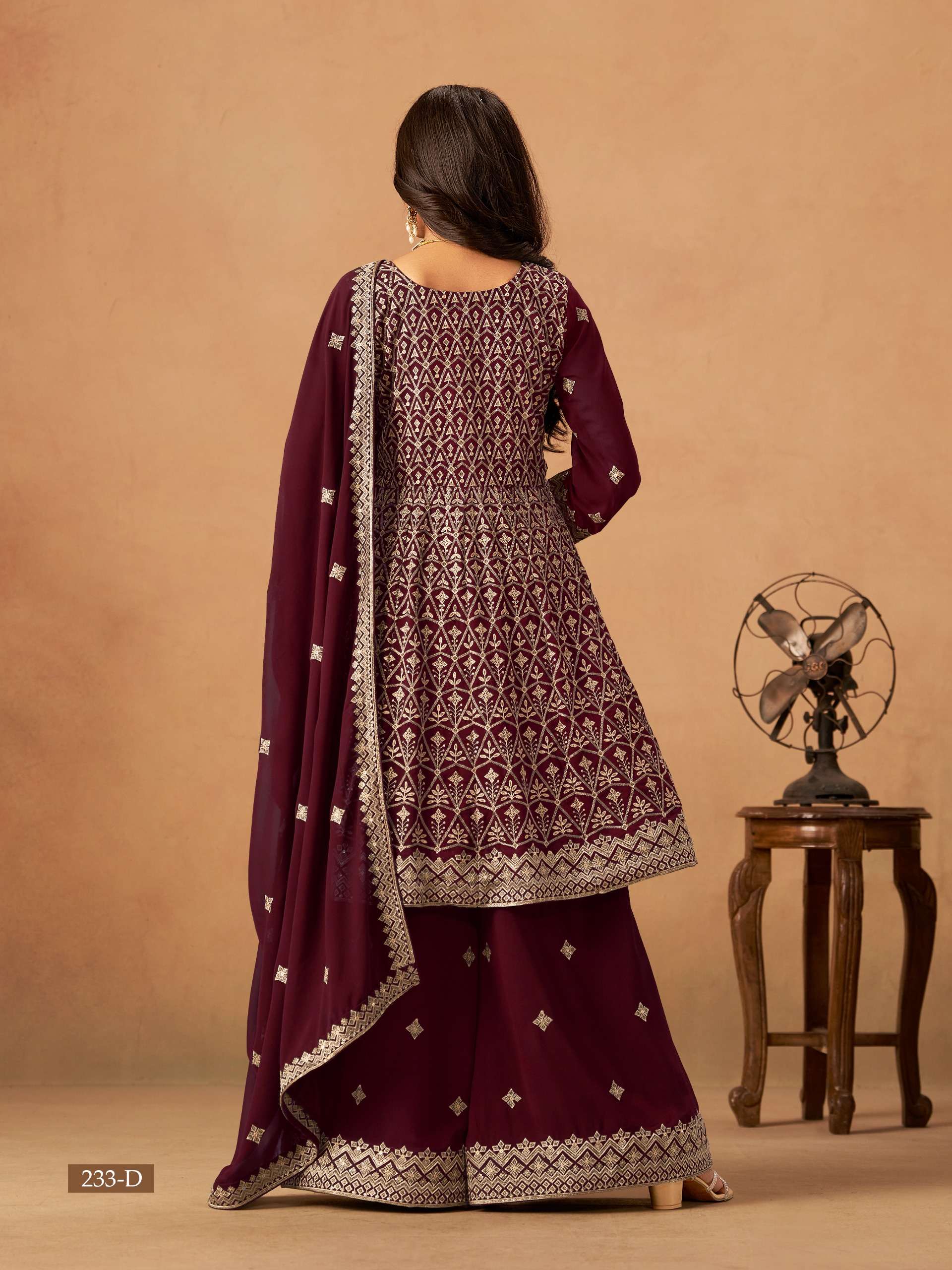 DANI CREATION AANAYA VOL 233 GEORGETTE HEAVY EMBROIDERED DESIGNER WEDDING WEAR SUIT
