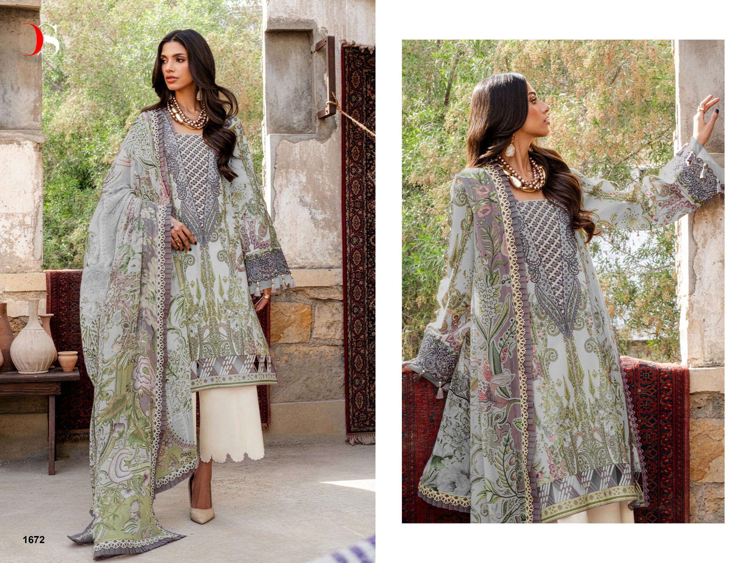 DEEPSY SUITS JADE BLISS LAWN 25 VOL 4 COTTON PATCH EMBROIDERY WORK SALWAR KAMEEZ 