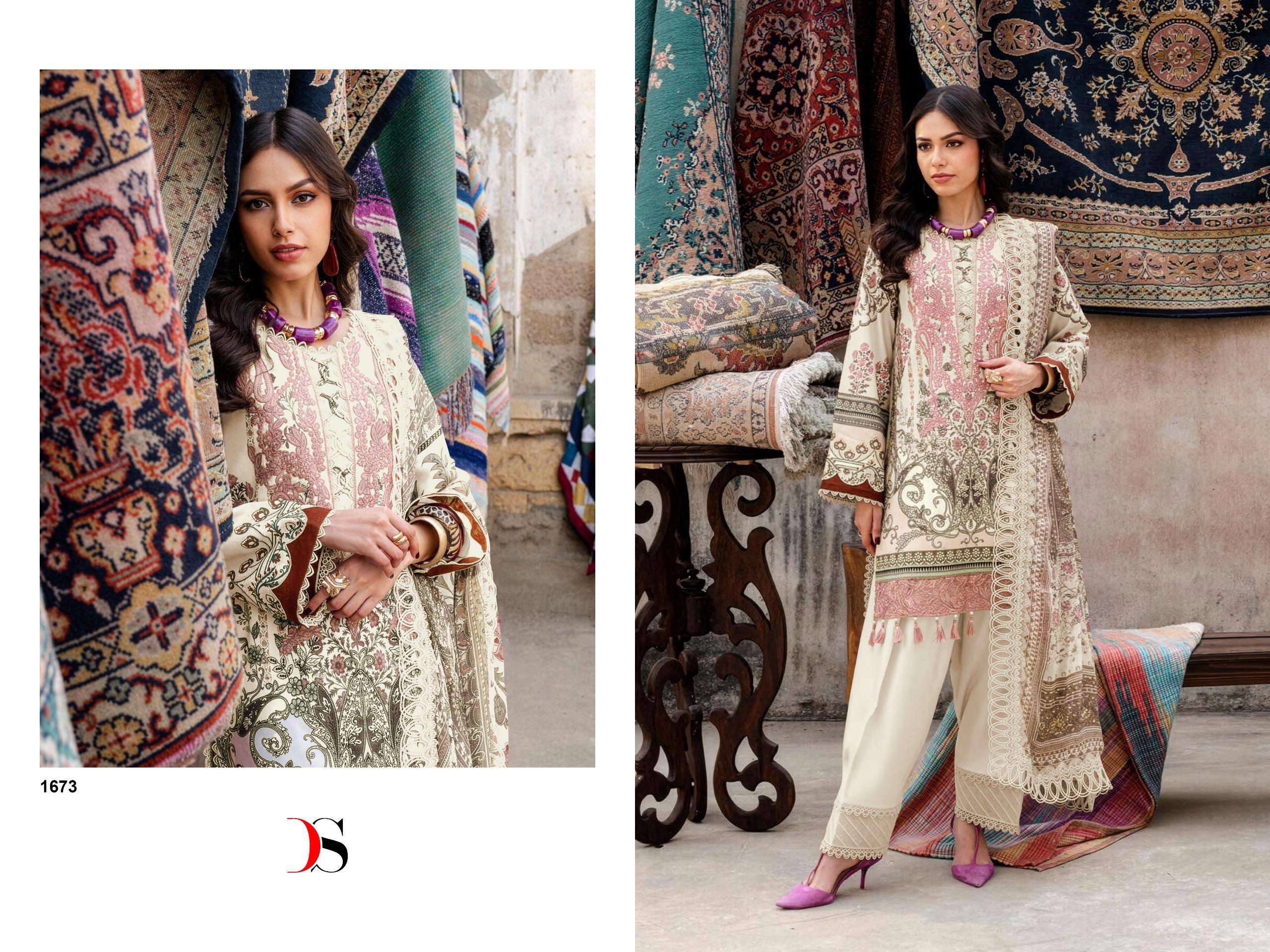 DEEPSY SUITS JADE BLISS LAWN 25 VOL 4 COTTON PATCH EMBROIDERY WORK SALWAR KAMEEZ 