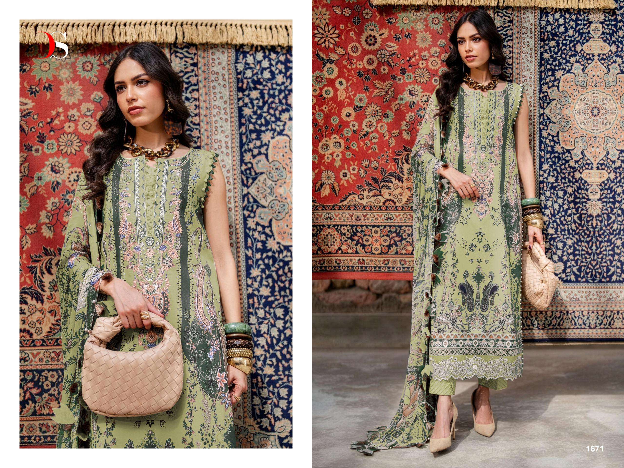 DEEPSY SUITS JADE BLISS LAWN 25 VOL 4 COTTON PATCH EMBROIDERY WORK SALWAR KAMEEZ 