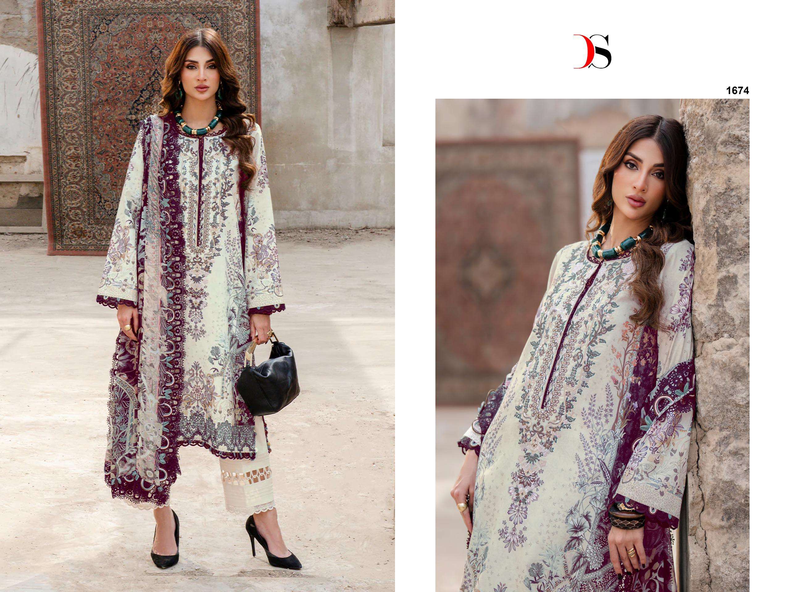 DEEPSY SUITS JADE BLISS LAWN 25 VOL 4 COTTON PATCH EMBROIDERY WORK SALWAR KAMEEZ 