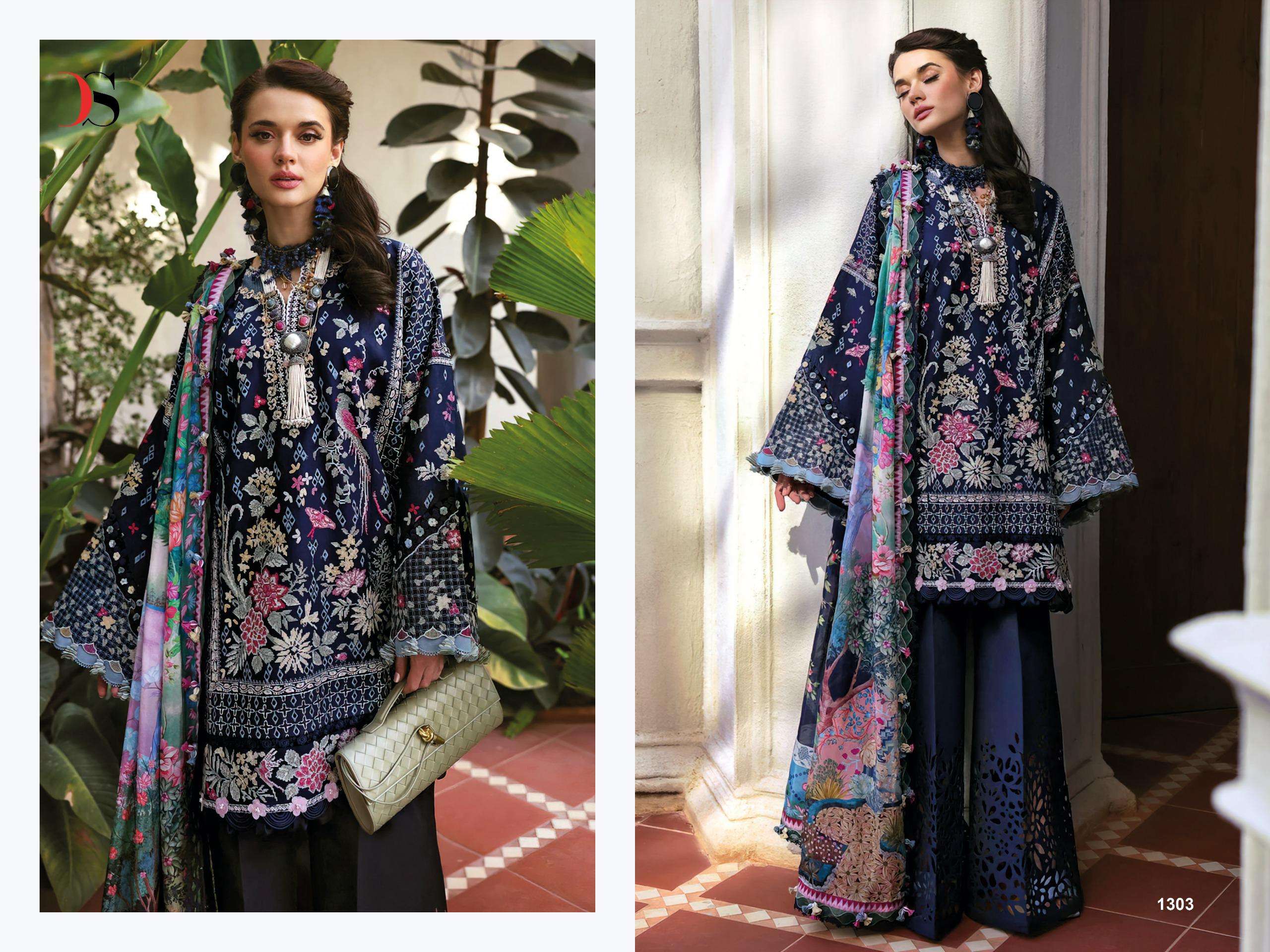 DEEPSY SUITS MARIA B PREMIUM 25 EMBROIDERED 25 VOL 3 NX COTTON EMBRODERY DESIGNER SUIT