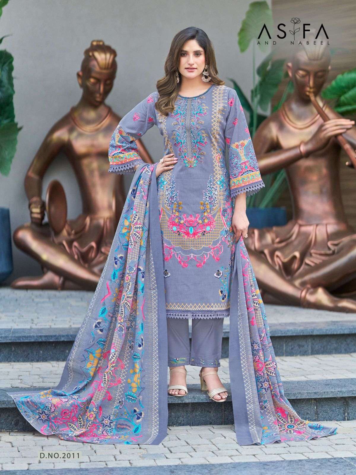 FALAK INTERNATIONAL ASIFA AND NABEEL VOL 2 COTTON DIGITAL PRINTS SALWAR SUIT