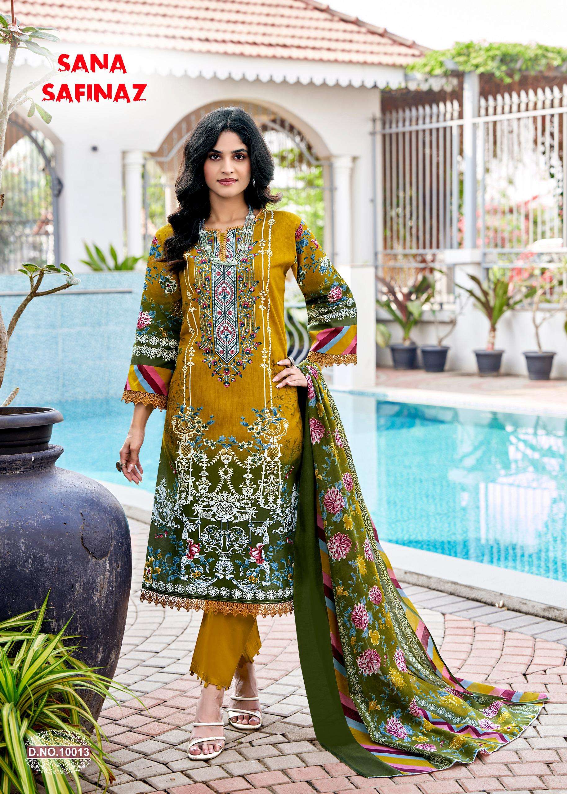 FALAK INTERNATIONAL SANA SAFINAZ VOL 10 COTTON DIGITAL KARACHI STYLE PRINT SALWAR SUIT	