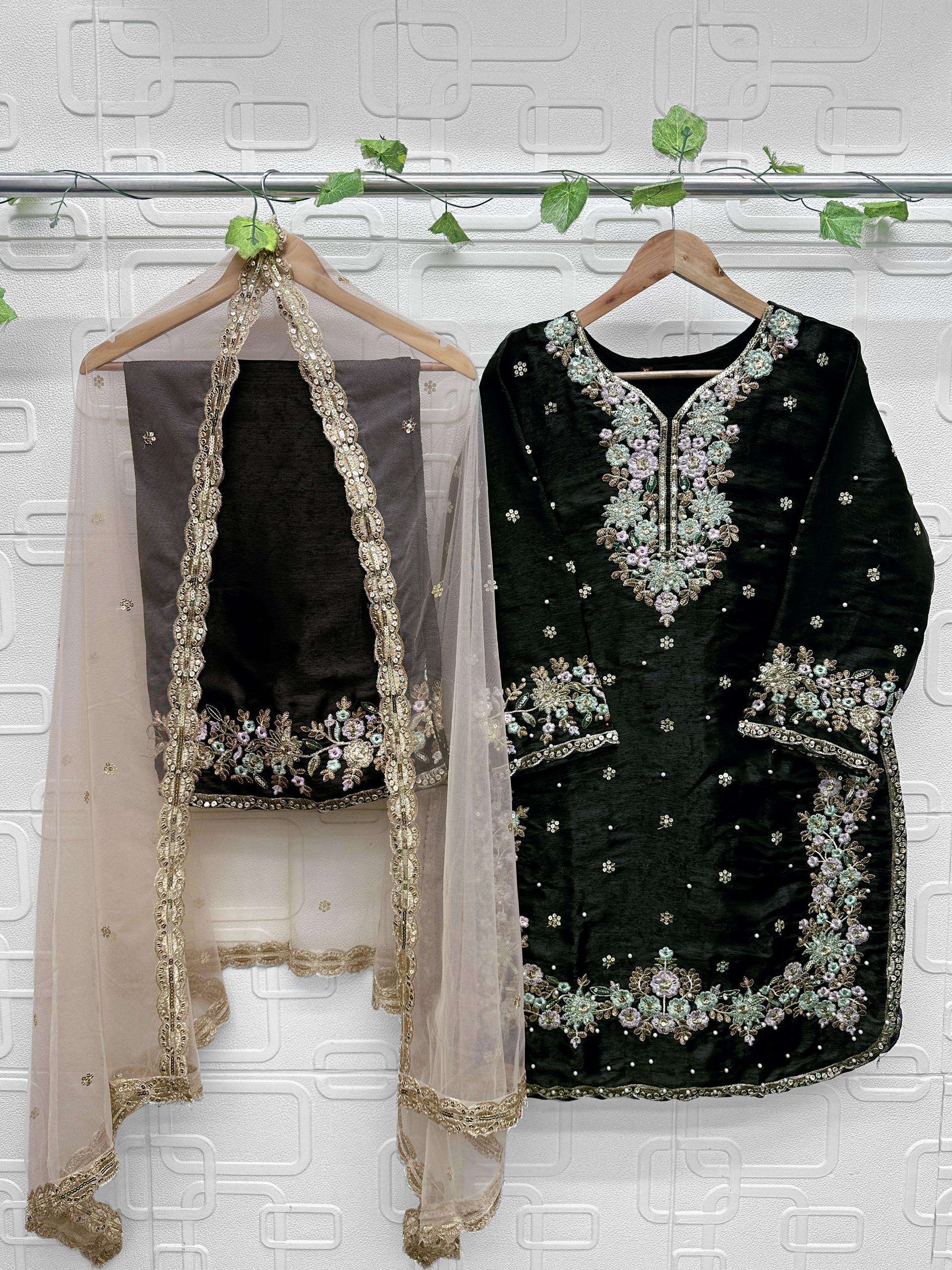  FLORENT D NO 1052 JIMMY CHOO SILK EMBROIDERED DESIGNER PAKISTANI SUIT