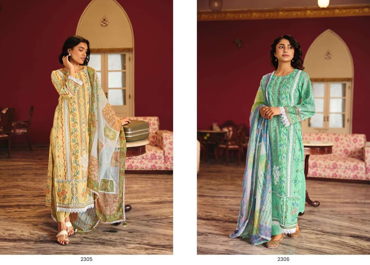KIMORA DEHLEEZ LAWN COTTON DIGITAL PRINT WITH EMBROIDERY DESIGNER WORK SUIT