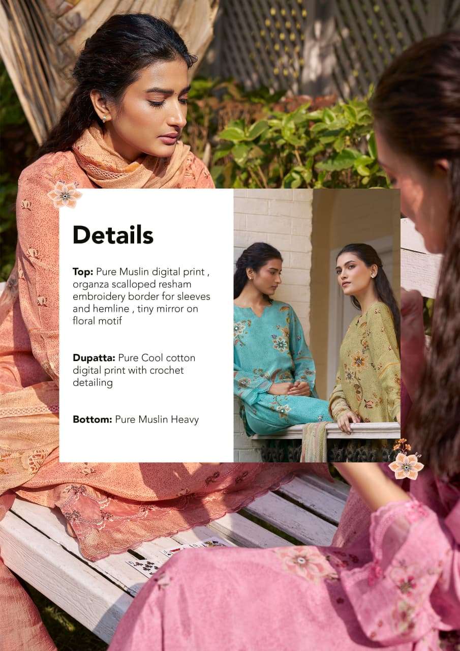 KIMORA MEHFIL VOL 58 MUSLIN DIGITAL PRINT WITH DESIGNER WORK LADIES SUIT