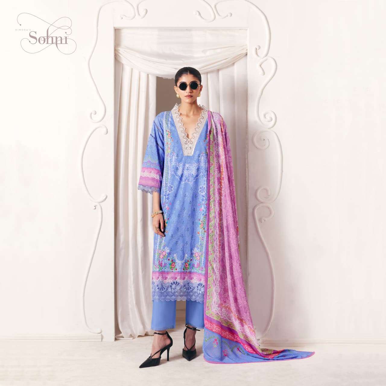 KIMORA SOHNI ESSENCE VOL 56 LAWN COTTON DIGITAL PRINT WITH EMBROIDERY WORK SUIT