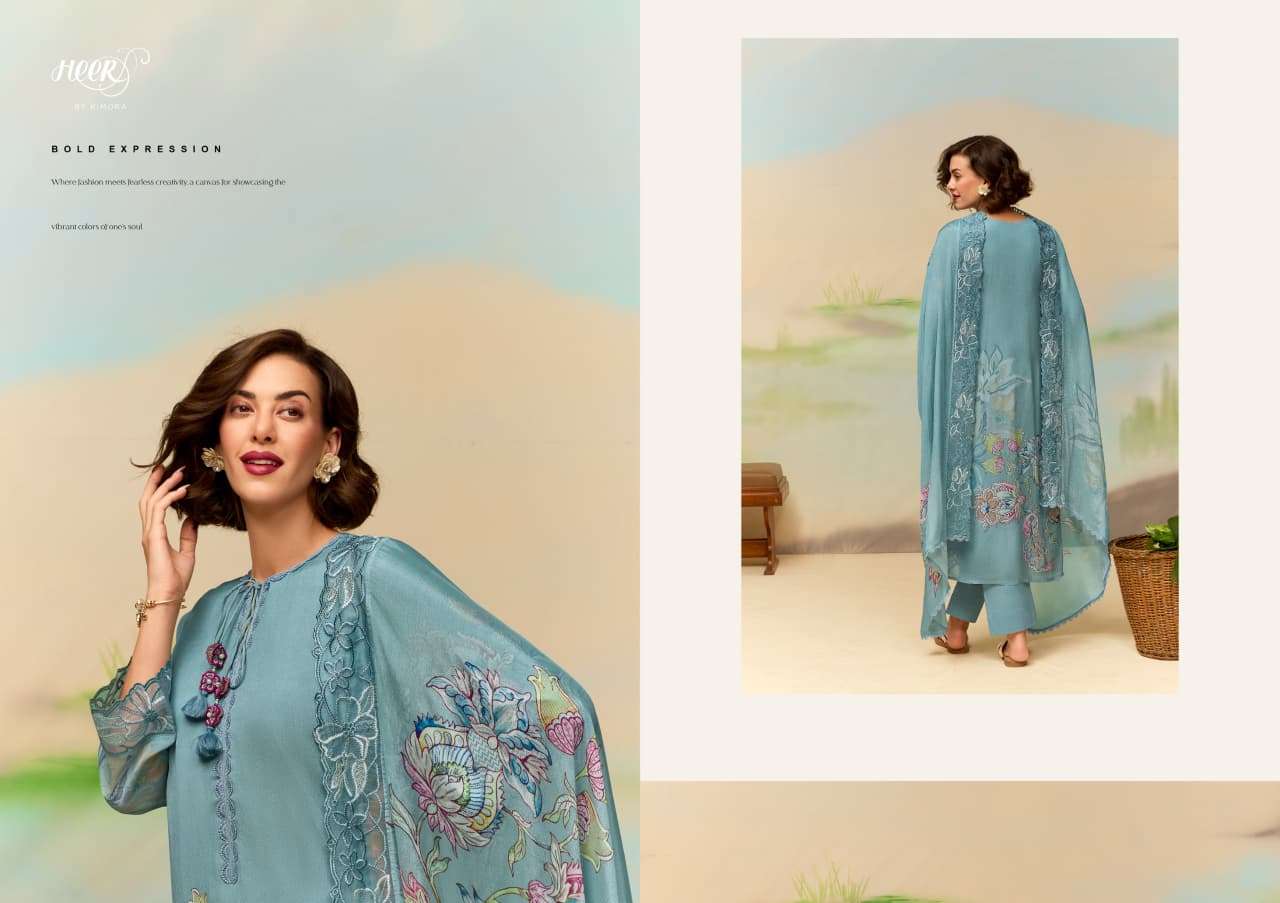 KIMORA SOHNI MASOOM CHINON EMBROIDERY DESIGNER WORK SUIT
