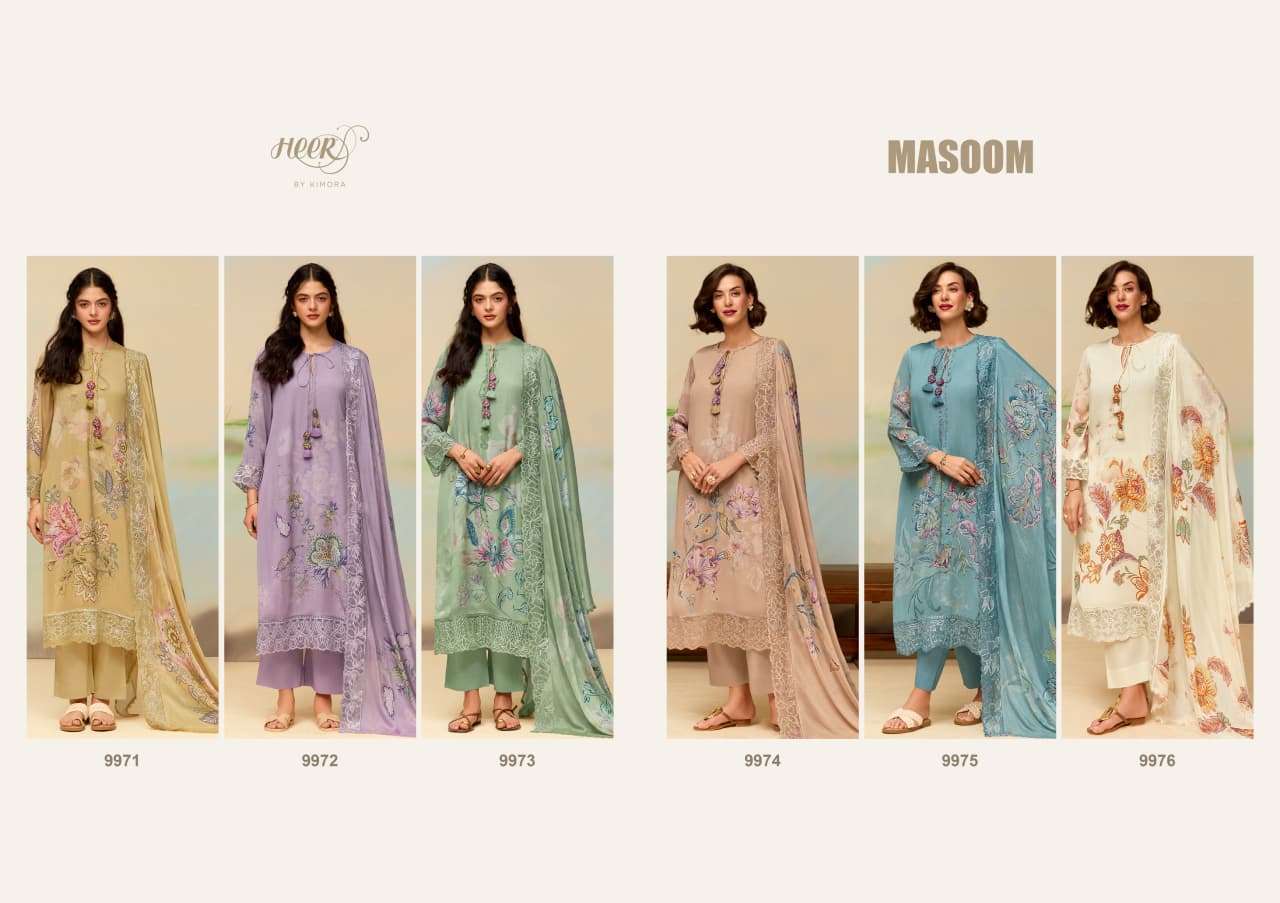 KIMORA SOHNI MASOOM CHINON EMBROIDERY DESIGNER WORK SUIT