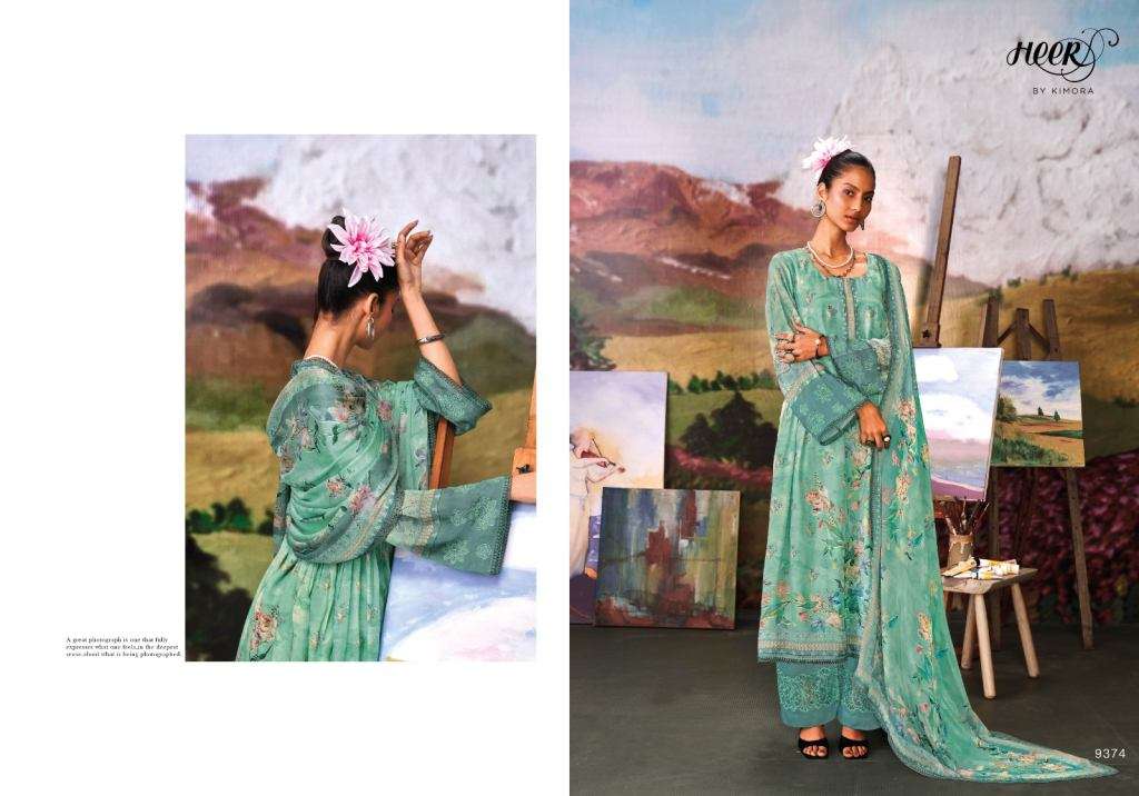 KIMORA TASVEER VOL 62 MUSLIN DIGITAL PRINT WITH EMBROIDERY DESIGNER WORK SUIT