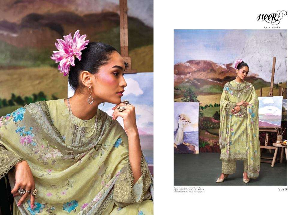 KIMORA TASVEER VOL 62 MUSLIN DIGITAL PRINT WITH EMBROIDERY DESIGNER WORK SUIT