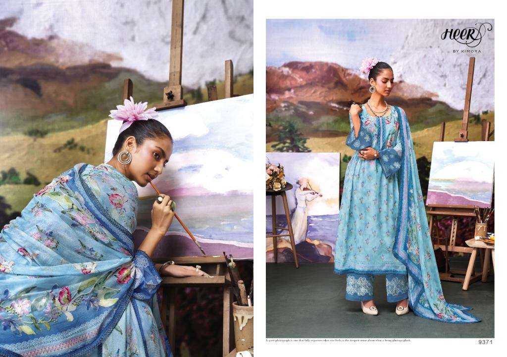 KIMORA TASVEER VOL 62 MUSLIN DIGITAL PRINT WITH EMBROIDERY DESIGNER WORK SUIT