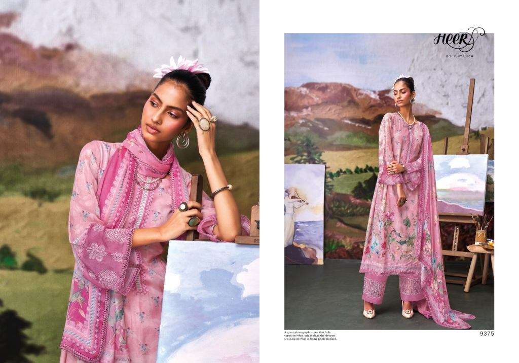 KIMORA TASVEER VOL 62 MUSLIN DIGITAL PRINT WITH EMBROIDERY DESIGNER WORK SUIT