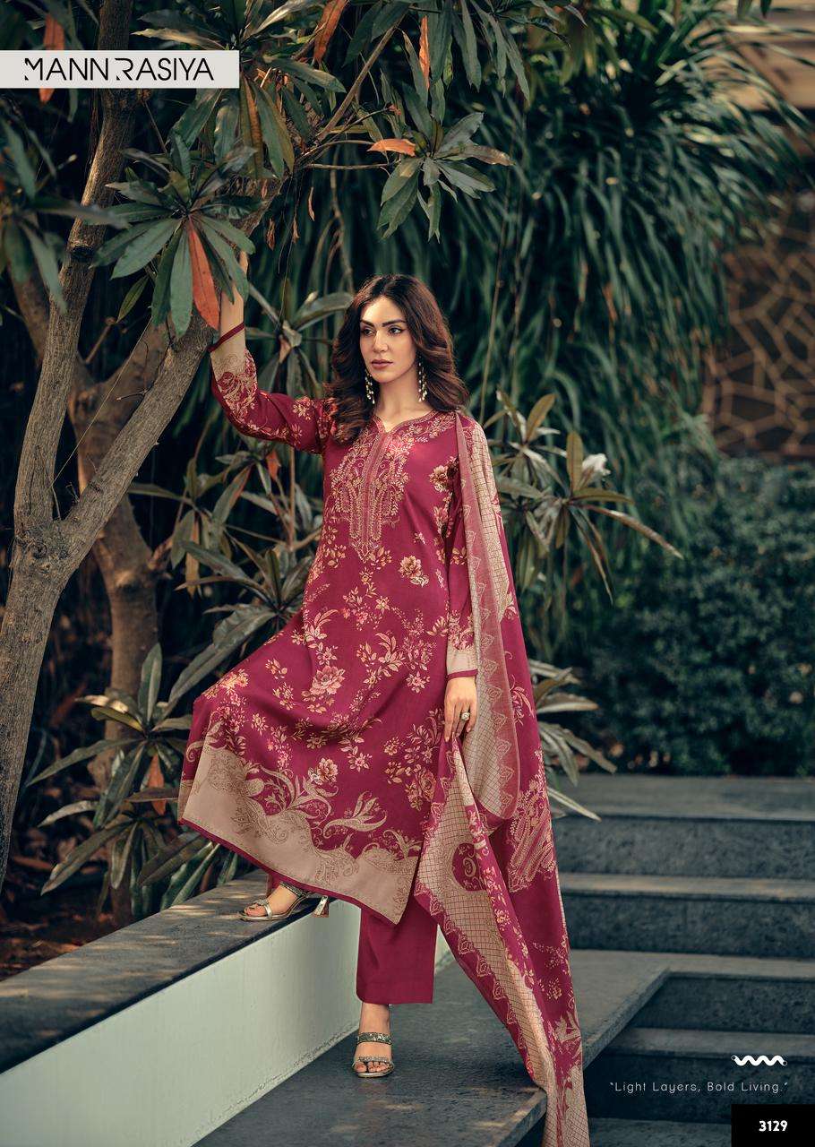 MANNRASIYA EZO MUSLIN DIGITAL PRINT WITH DESIGNER WORK SUIT