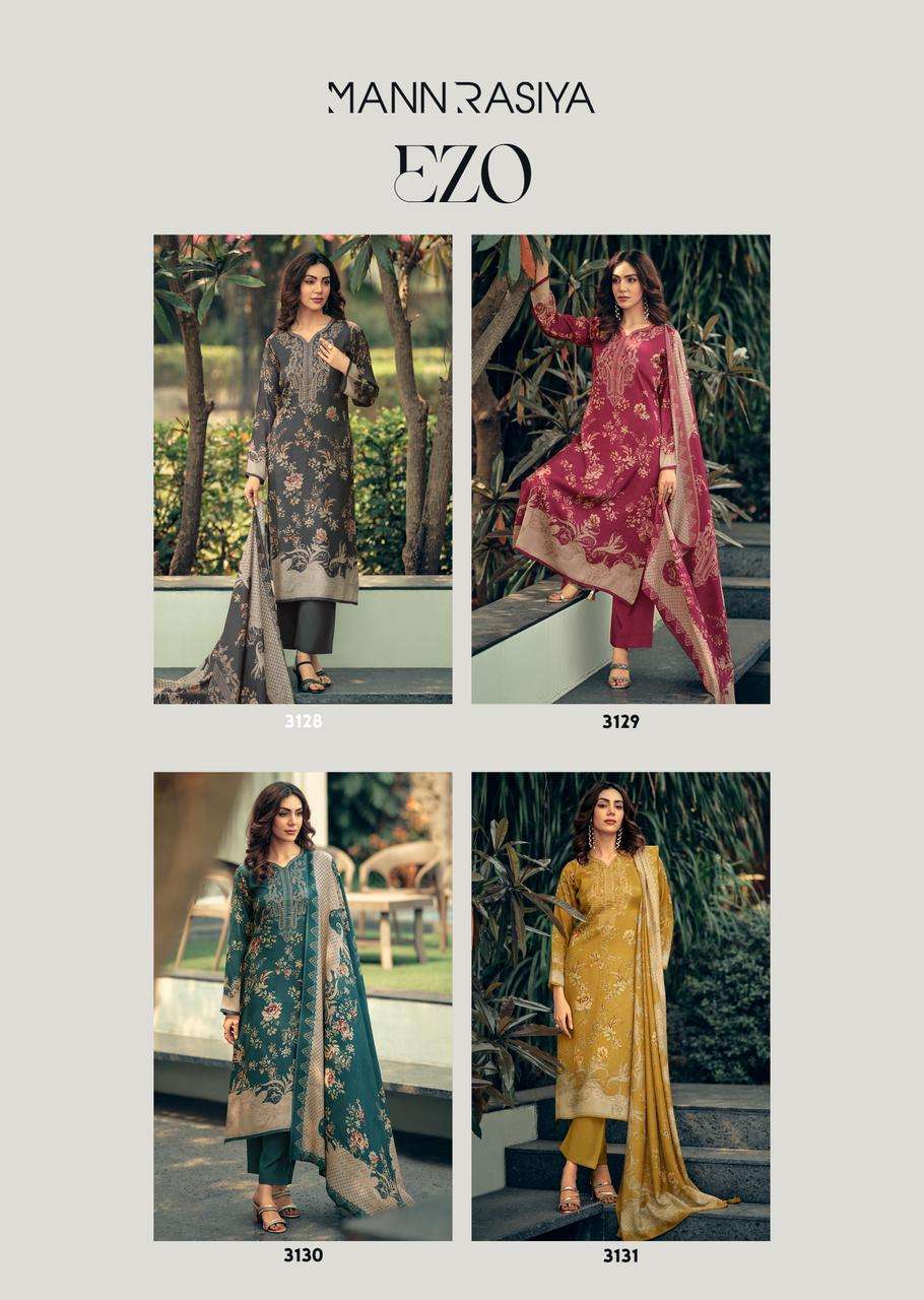 MANNRASIYA EZO MUSLIN DIGITAL PRINT WITH DESIGNER WORK SUIT