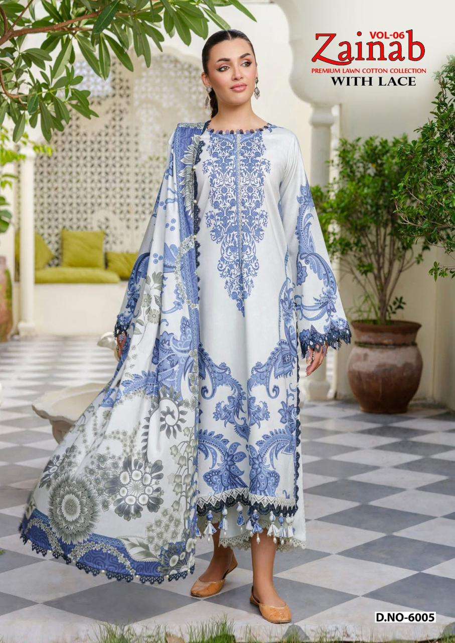 MISSWORLD CHOICE ZAINAB VOL 6 LAWN COTTON DIGITAL KARACHI PRINTS SUIT
