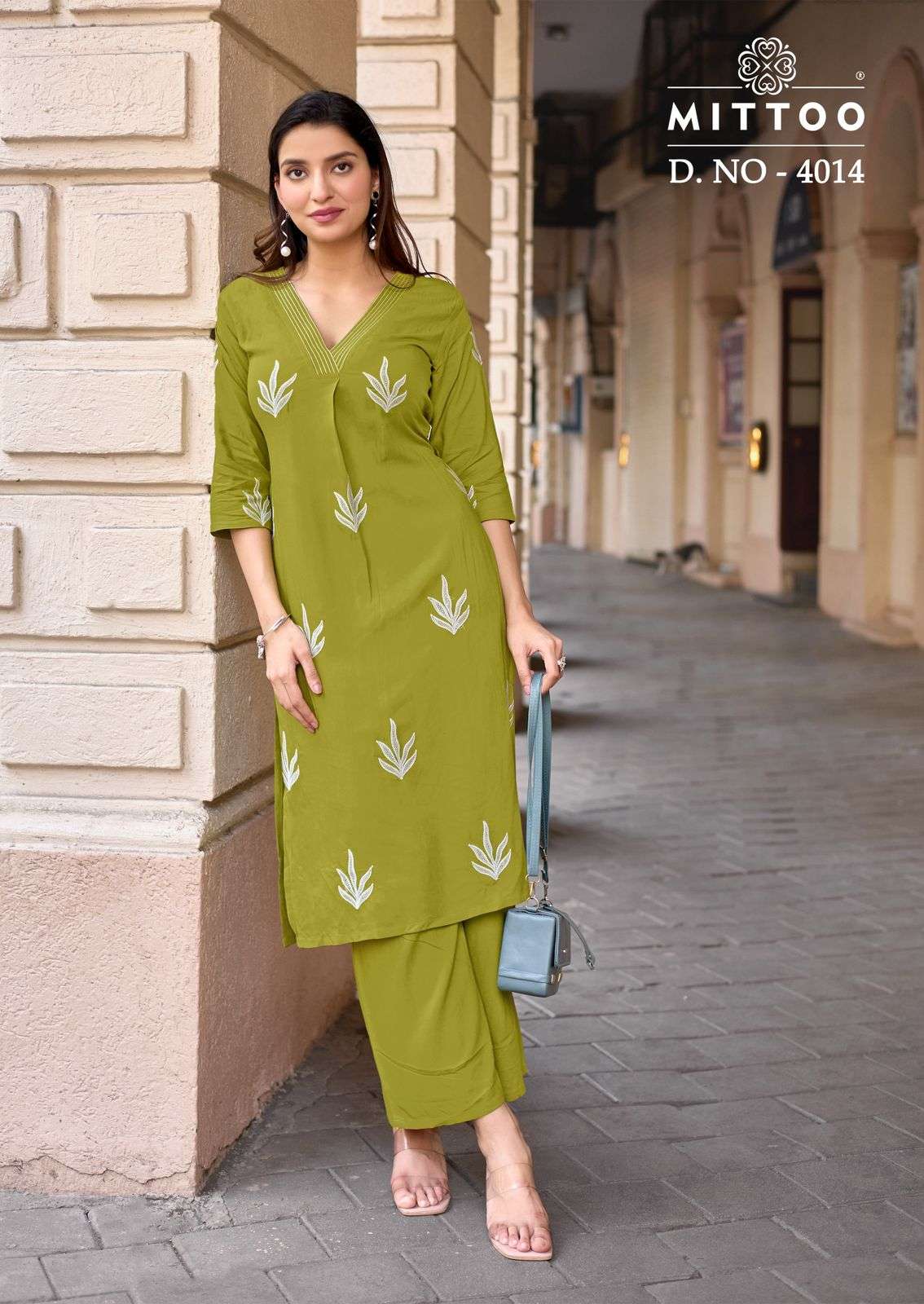 MITTOO ALBELLA VOL 3 RAYON FANCY WORKS LADIES KURTI WITH BOTTOM PAIR 