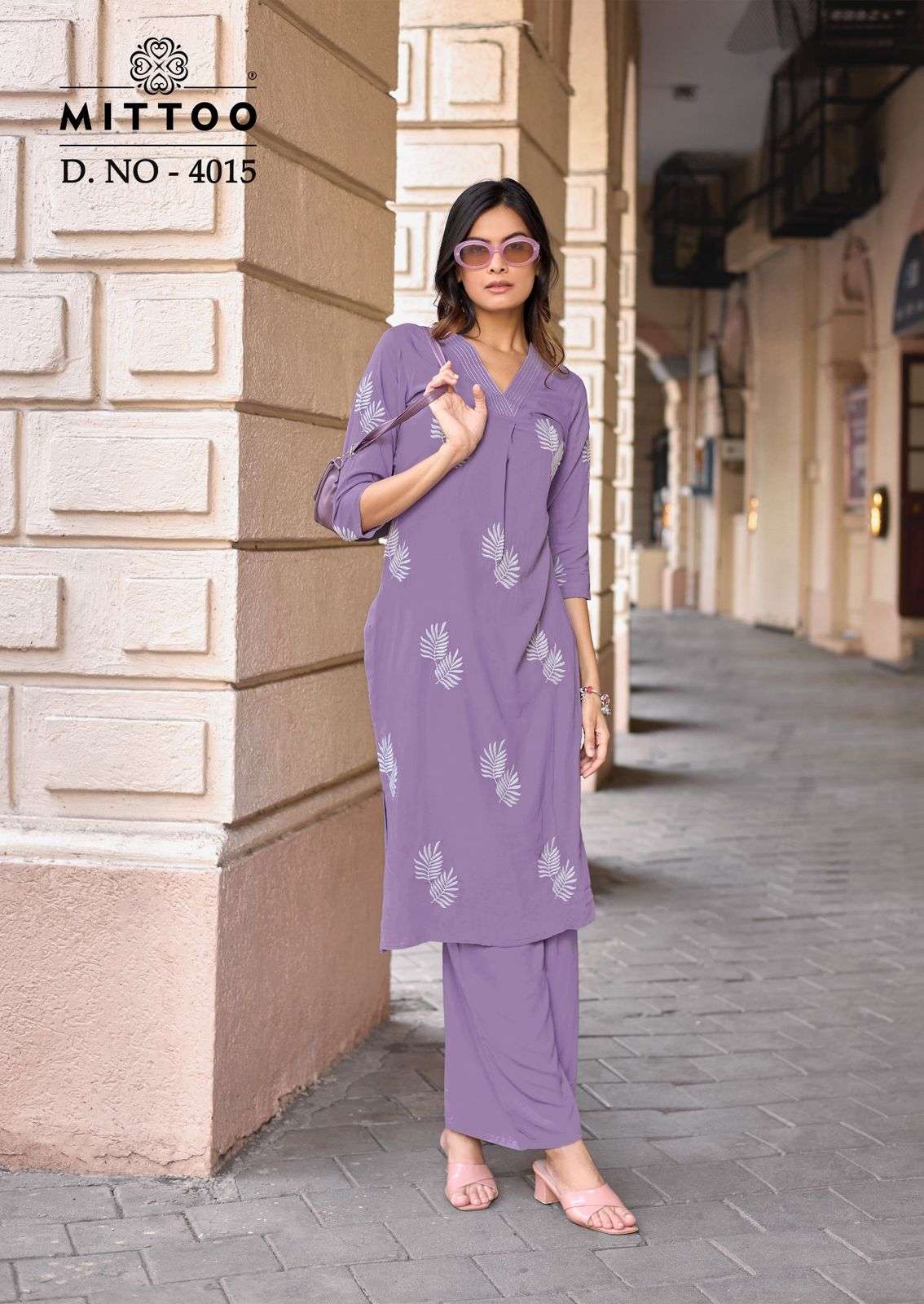 MITTOO ALBELLA VOL 3 RAYON FANCY WORKS LADIES KURTI WITH BOTTOM PAIR 
