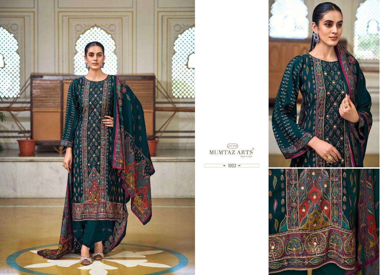MUMTAZ ARTS TANYA VISCOSE DIGITAL PRINT WITH HAND WORK SUIT