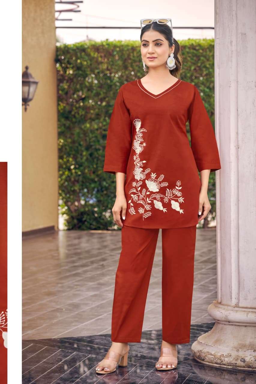OSSM SWEETY COTTON FANCY WORK LADIES TOP WITH BOTTOM PAIR 