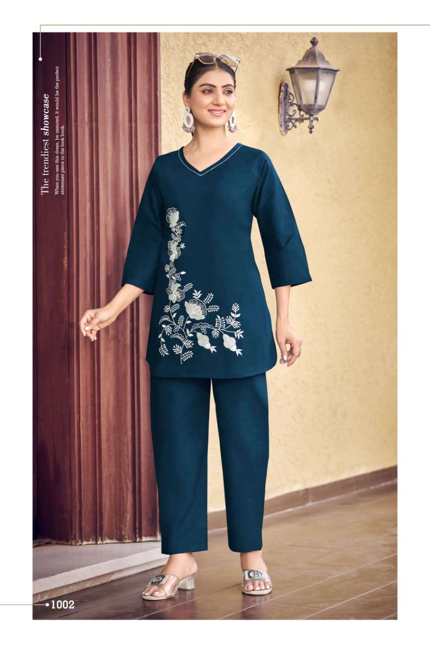 OSSM SWEETY COTTON FANCY WORK LADIES TOP WITH BOTTOM PAIR 