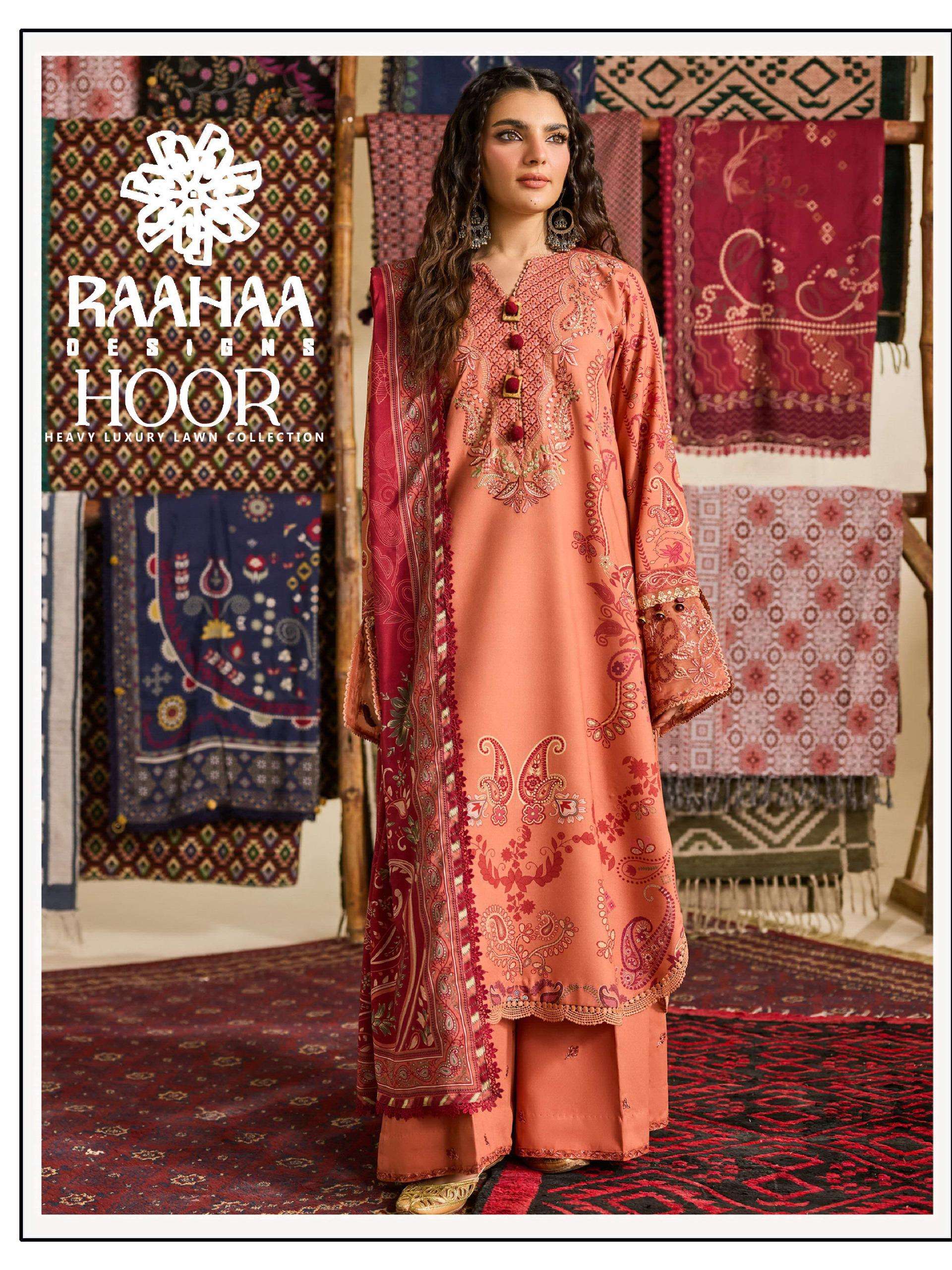 RAHAA DESIGNS HOOR LUXURY LAWN COLLECTION VOL 1 LAWN COTTON DIGITAL PRINT SALWAR SUIT