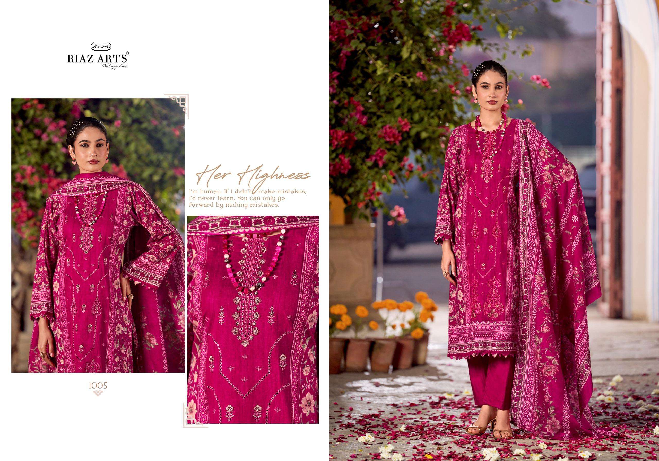 RIAZ ARTS ABU SAEED LAWN COTTON DIGITAL PRINT WITH EMBROIDERY SUIT