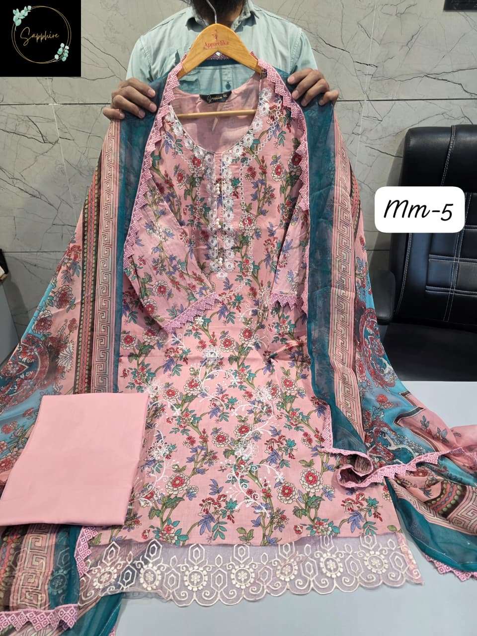 SAPPHIRE JAZMIN MAUSAMMURRY VOL 5 COTTON EMBROIDERY DESIGNER READY MADE PAKISTANI SUIT