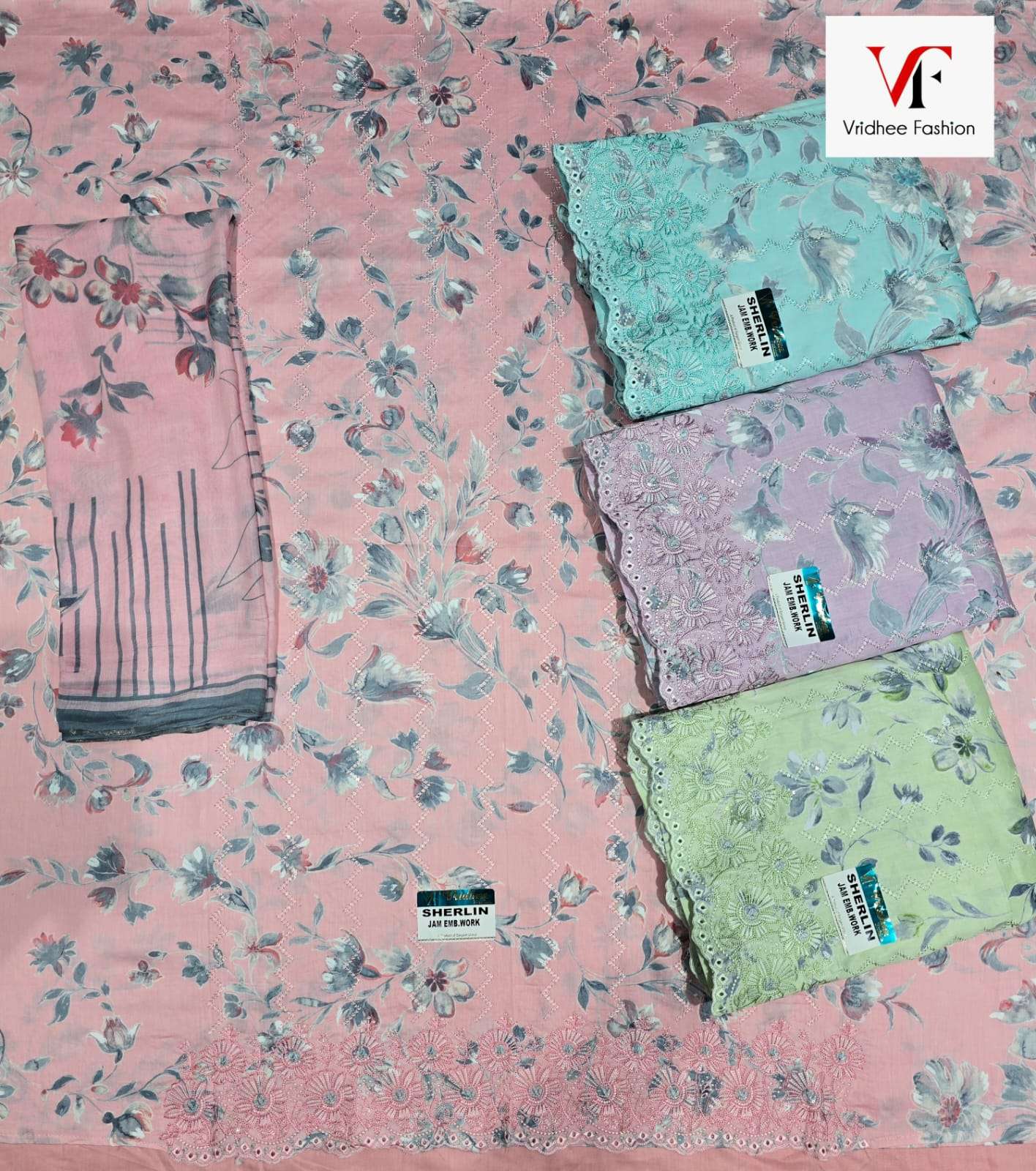 SARGAM PRINTS SHERLIN JAM COTTON DIGITAL PRINT WITH FANCY EMBROIDERY WORK SUIT
