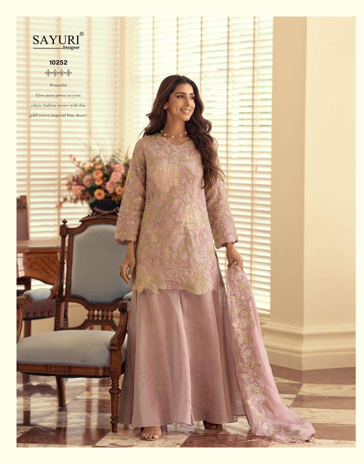 SAYURI DESIGNER KETKI SILK HEAVY EMBROIDERD DESIGNER WEDDING WEAR LADIES SUIT