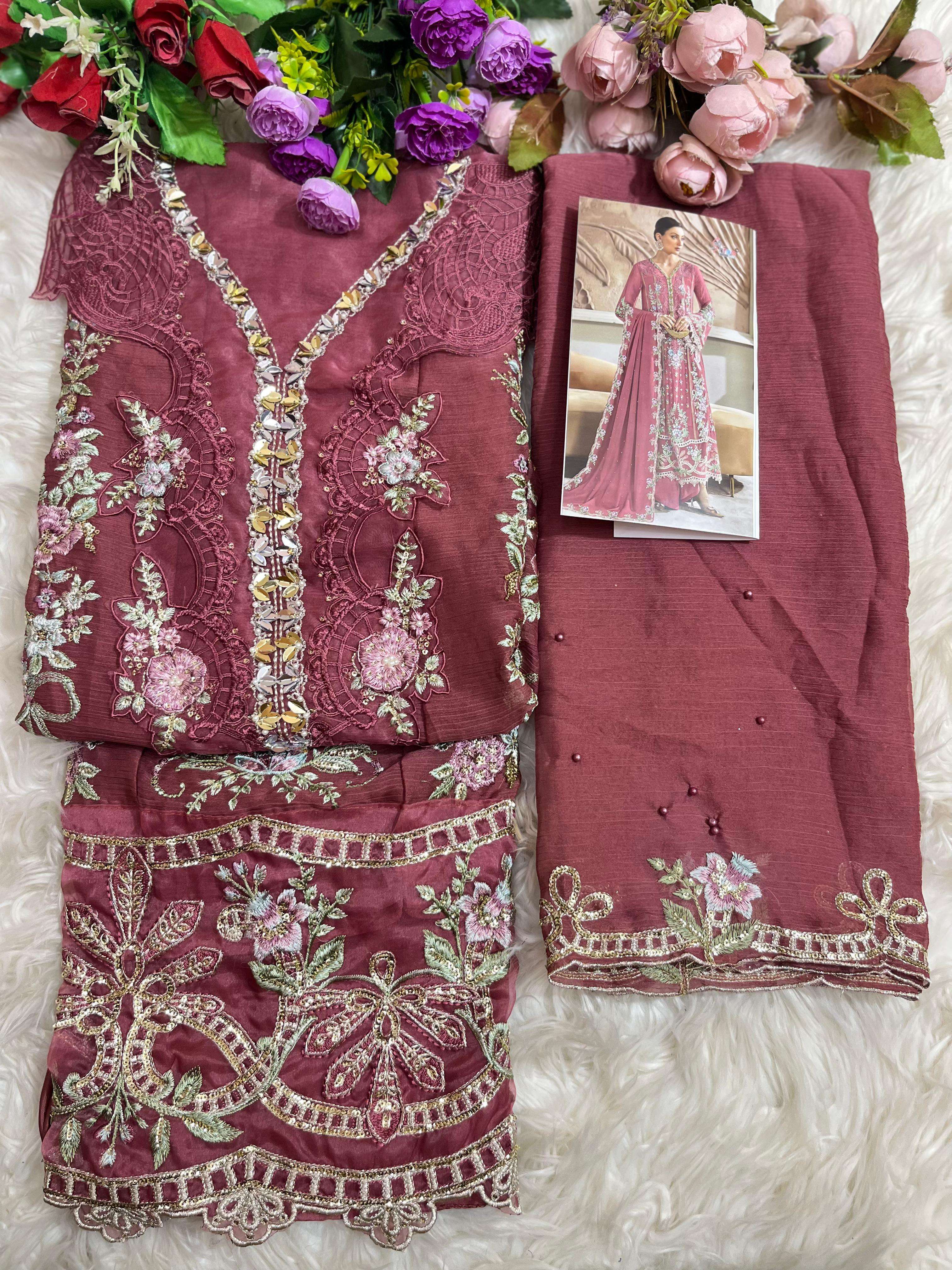 SHREE FABS SF 5538 PQRS CHIFFON HEAVY EMBROIDERY DESIGNER WEDDING WEAR PAKISTANI SUIT