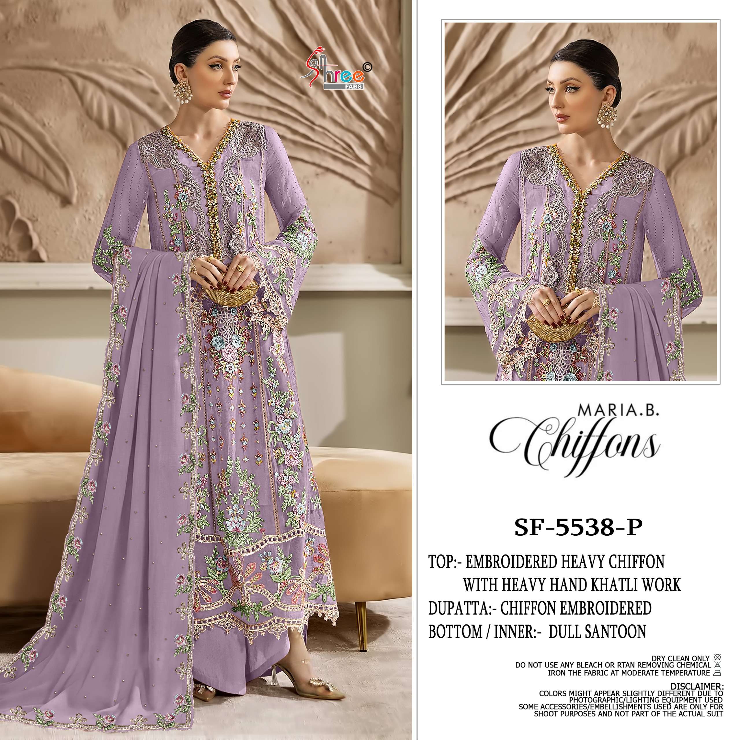 SHREE FABS SF 5538 PQRS CHIFFON HEAVY EMBROIDERY DESIGNER WEDDING WEAR PAKISTANI SUIT