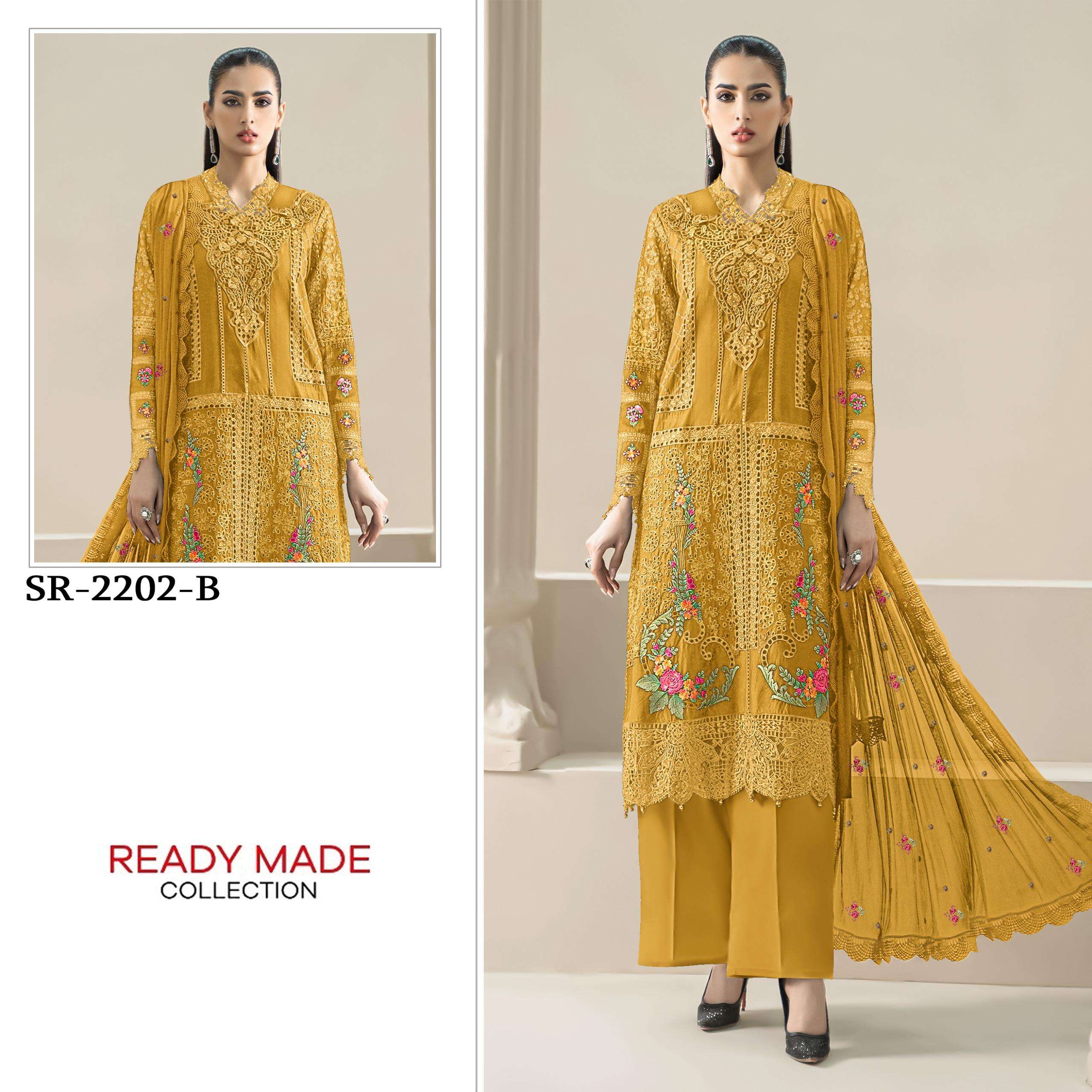 SHREE FABS SR 2202 HEAVY EMBROIDERY DESIGNER READY MADE PAKISTANI SUIT